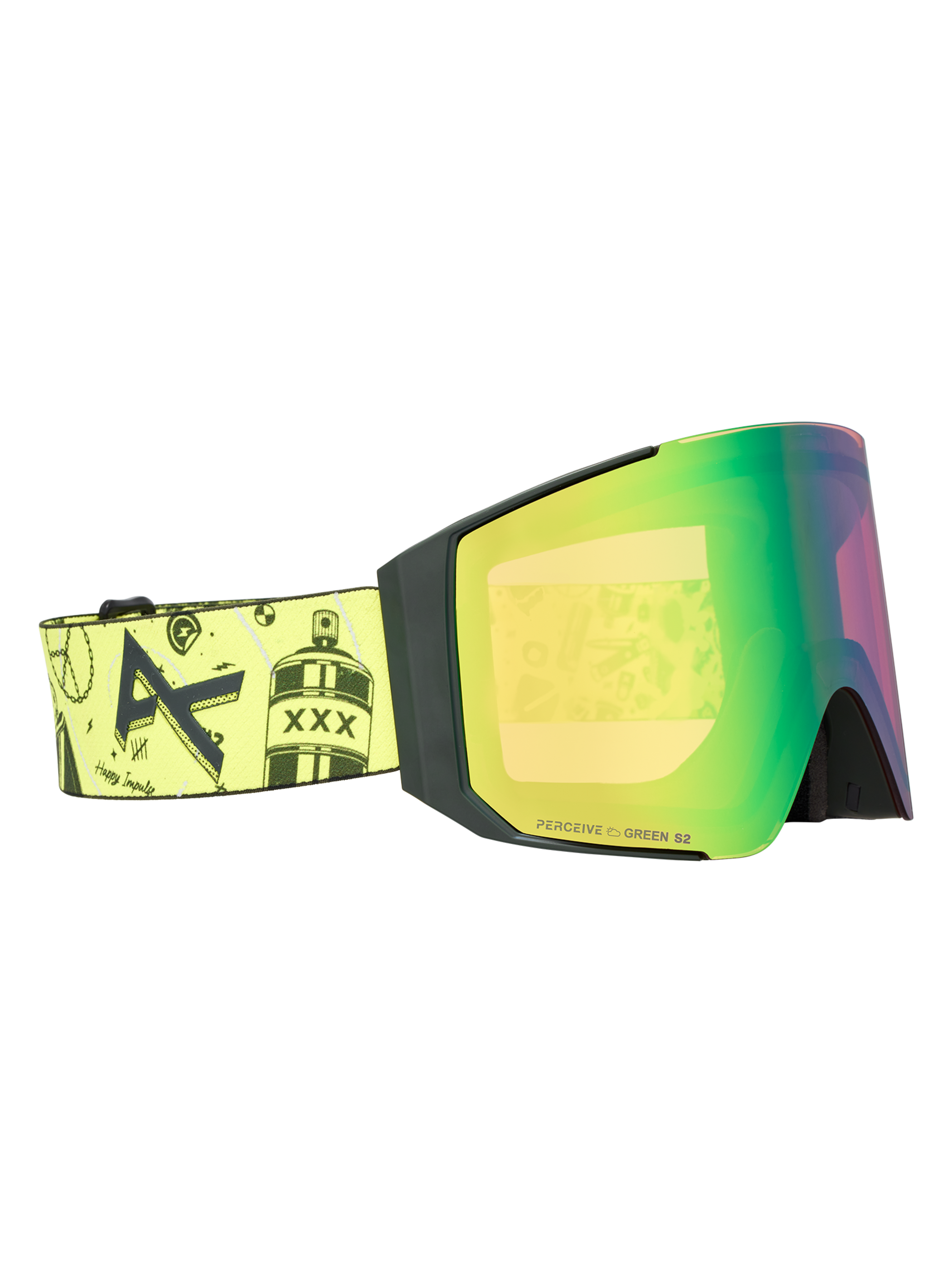 Product image of Anon Sync Goggles + Bonus Lens + MFI® Face Mask[Variant:Frame: Whirlwind, Lens: Perceive Variable Green (22% / S2), Spare Lens: Perceive Cloudy Pink (53% / S1)]