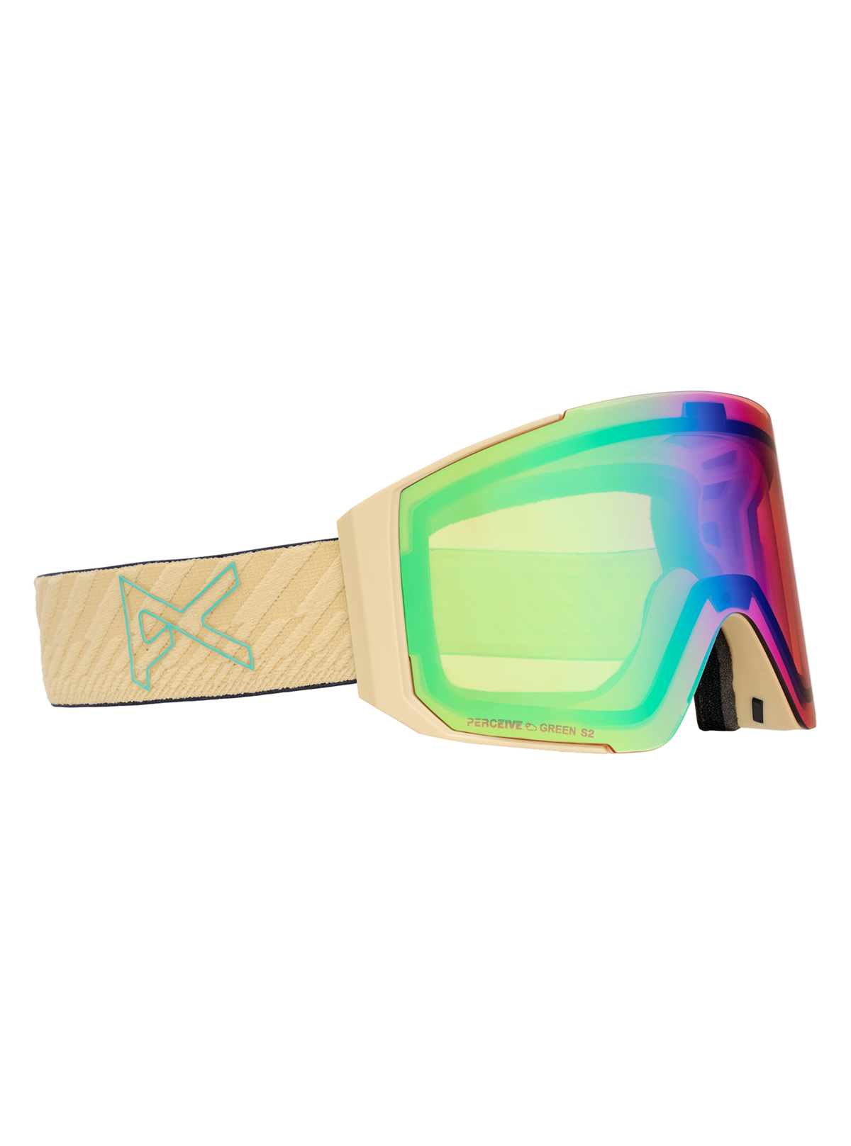 Product image of Anon Sync Goggles + Bonus Lens + MFI® Face Mask[Variant:Frame: Beechwood, Lens: Perceive Variable Green (22% / S2), Spare Lens: Perceive Cloudy Pink (53% / S1)]