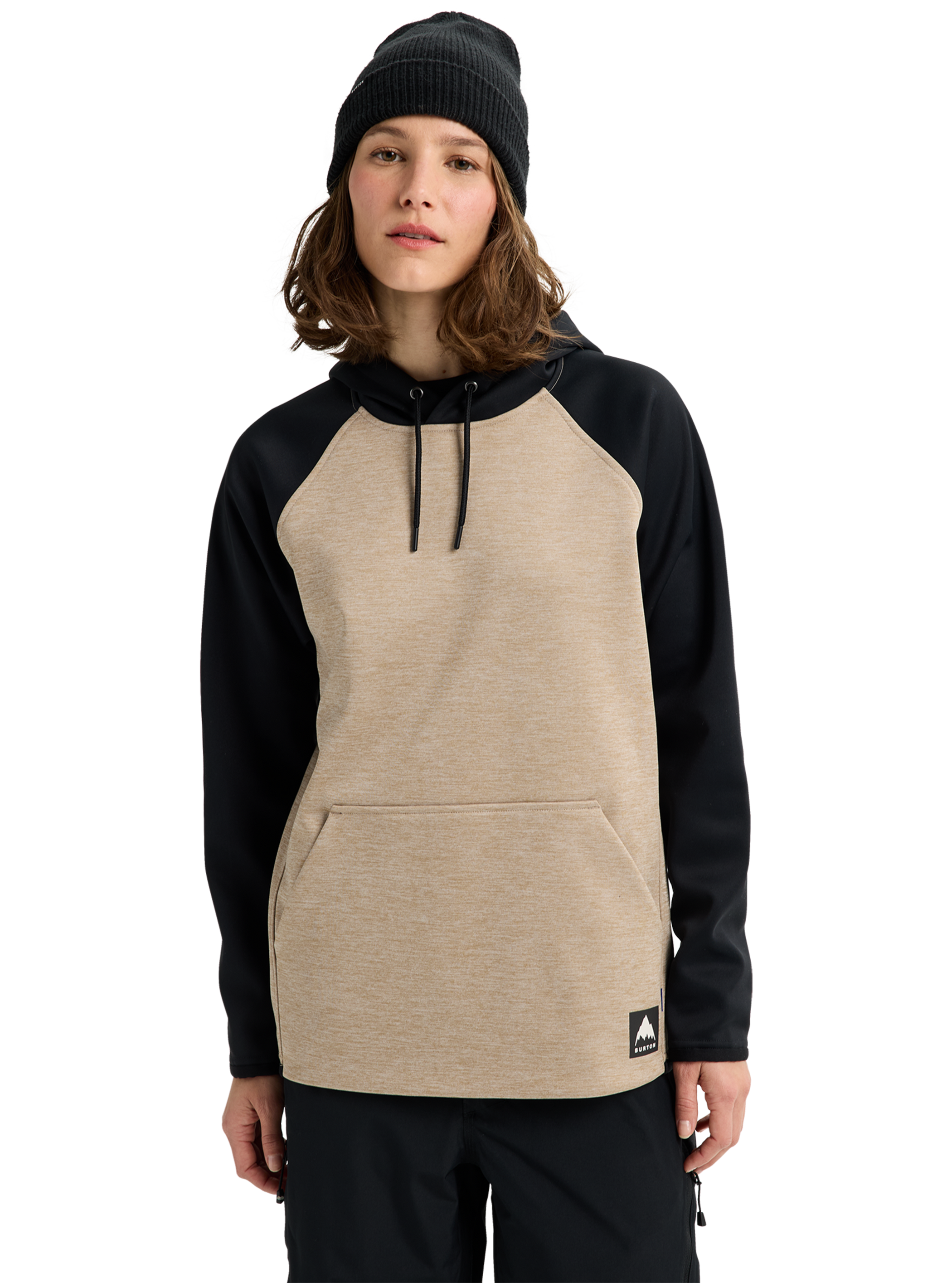 Product image of Women's Burton Crown Weatherproof Fleece Pullover[Variant:Summit Taupe Heather / True Black]