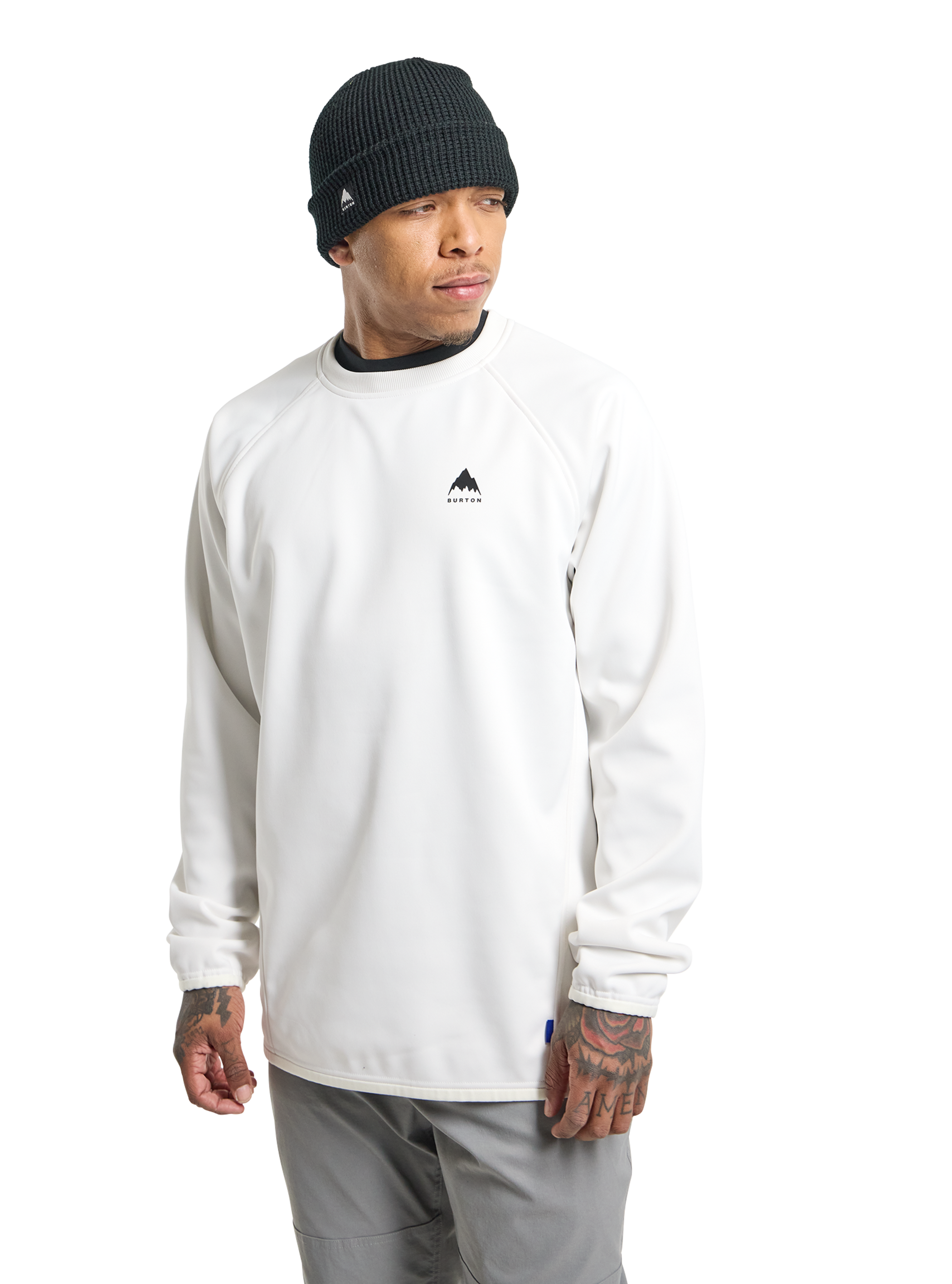 Product image of Men's Burton Crown Weatherproof Pullover Crewneck Fleece[Variant:Stout White]