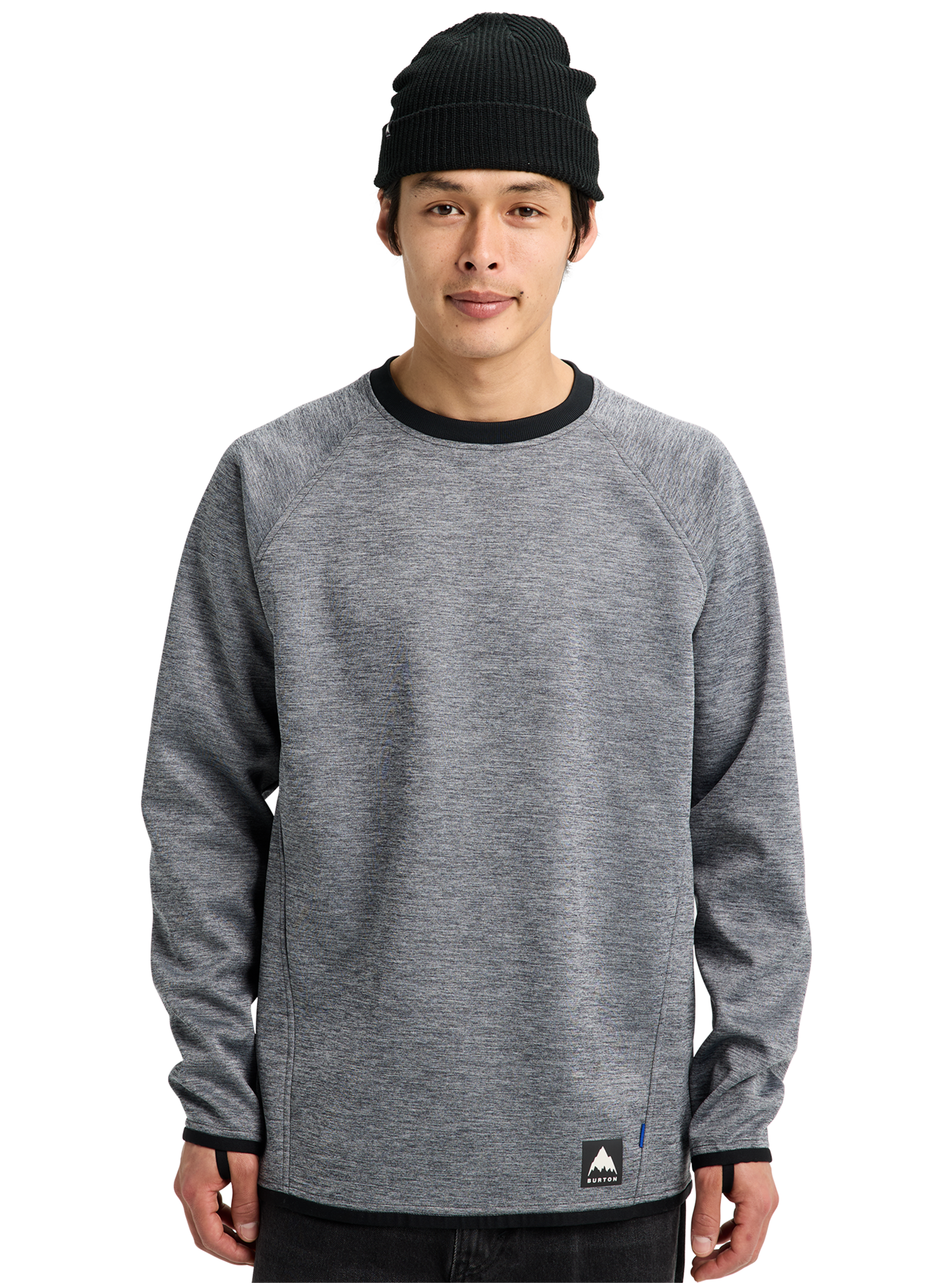 Product image of Men's Burton Crown Weatherproof Crewneck Fleece[Variant:True Black Heather]