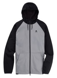 Product image of Men's Burton Crown Weatherproof Full-Zip Fleece[Variant:Gray Heather / True Black]