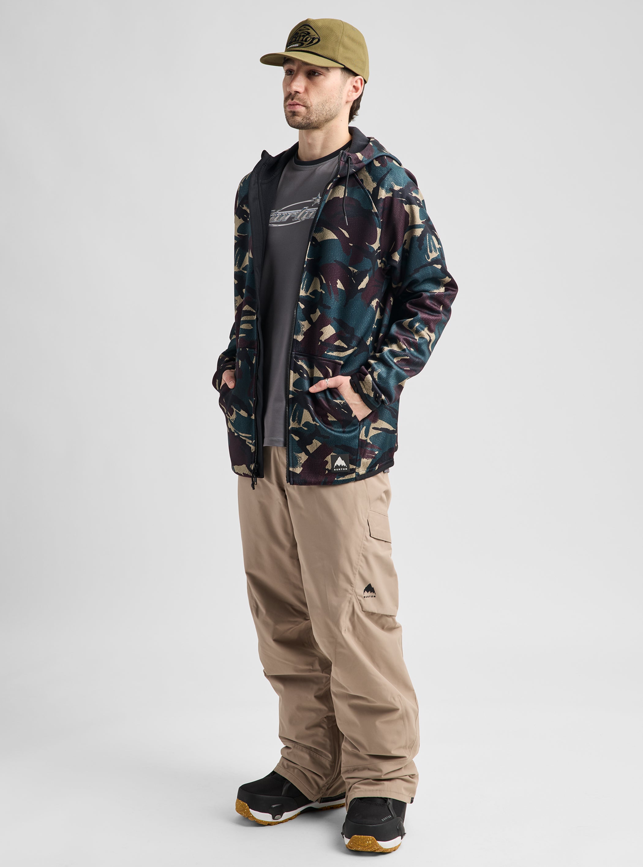 メンズ Burton クラウン ウェザープルーフ フルジップ フリース