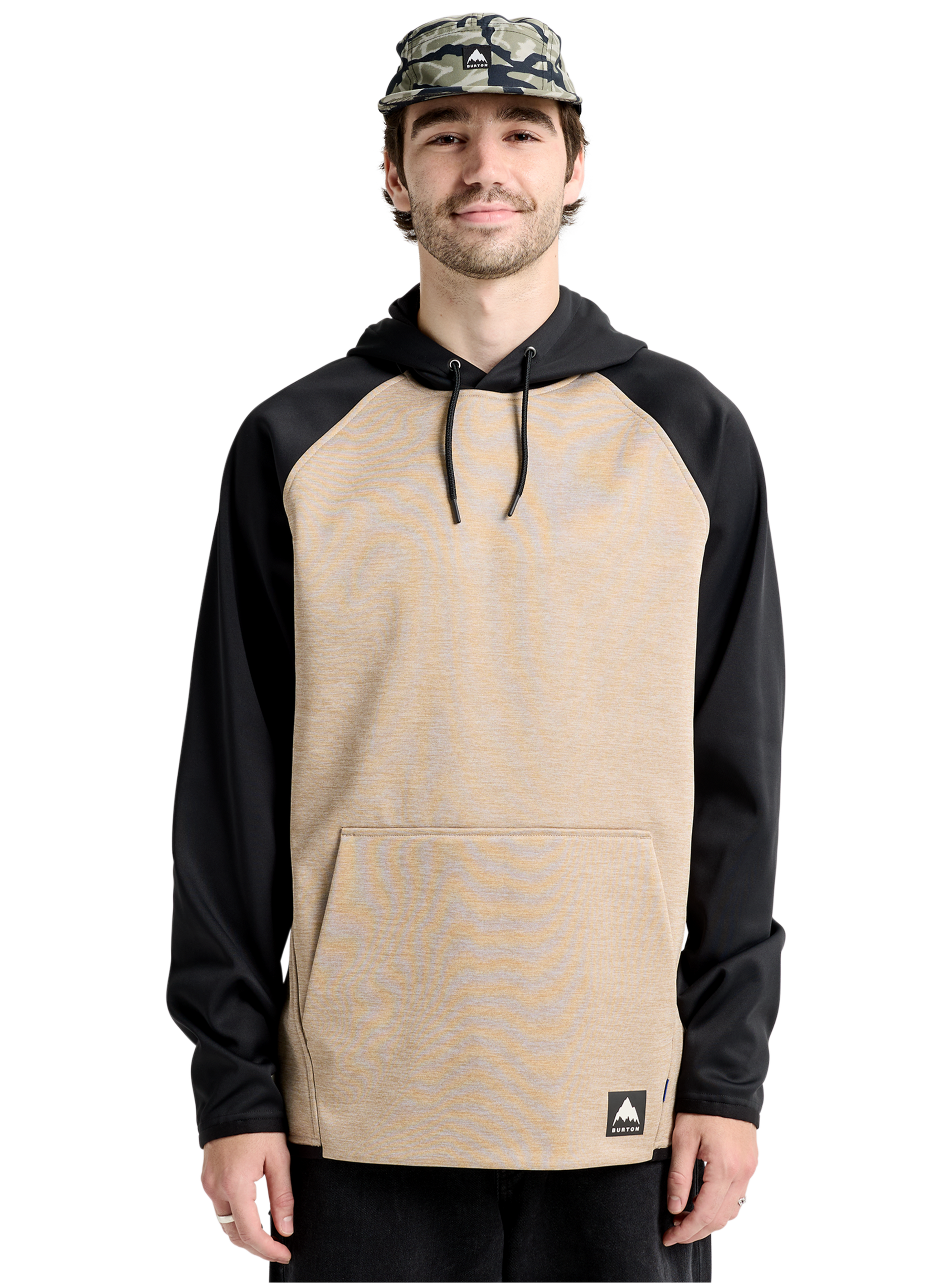 Product image of Men's Burton Crown Weatherproof Pullover Fleece (Sample)[Variant:Summit Taupe Heather / True Black]