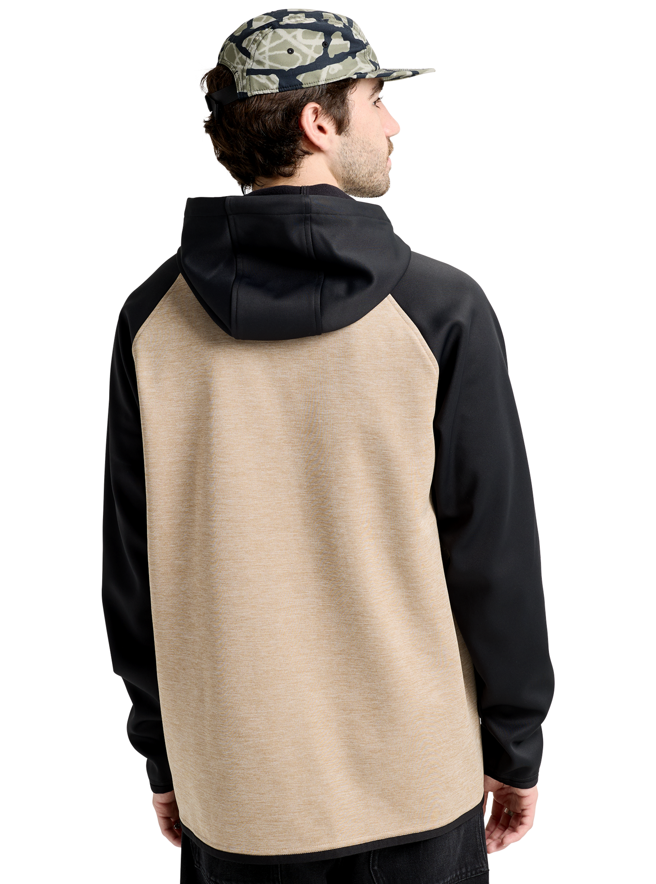 Product image of Men's Burton Crown Weatherproof Fleece Pullover[Variant:Summit Taupe Heather / True Black]