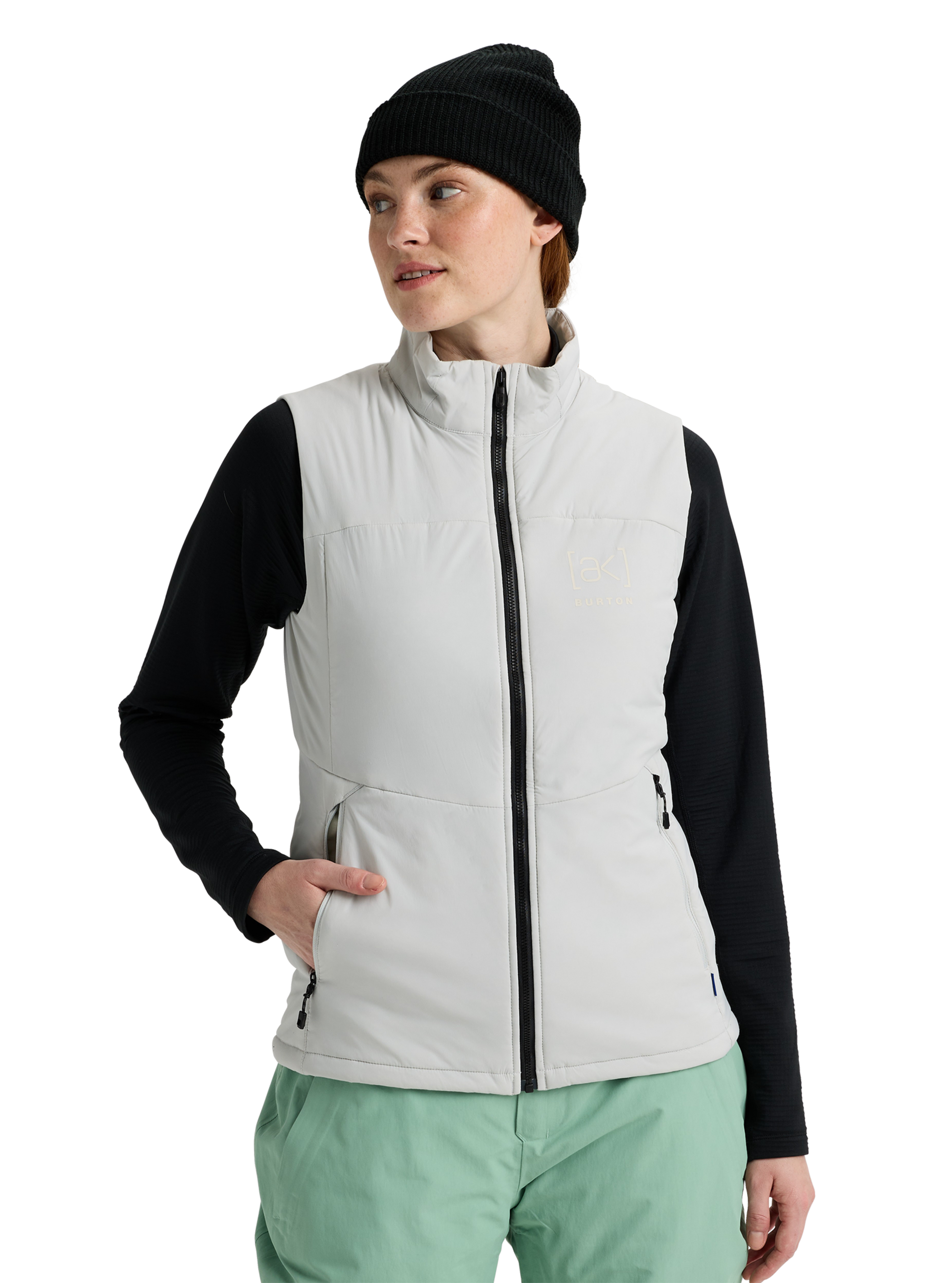 Product image of Women's Burton [ak] Helium Stretch Insulated Vest[Variant:Gray Cloud]