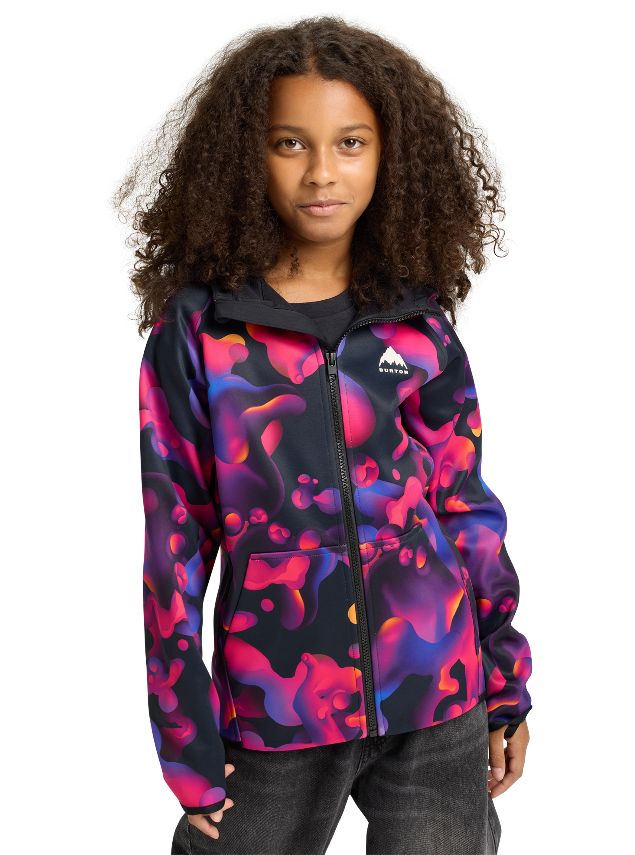 Product image of Kids' Burton Crown Weatherproof Full-Zip Fleece[Variant:Lava Lamp]