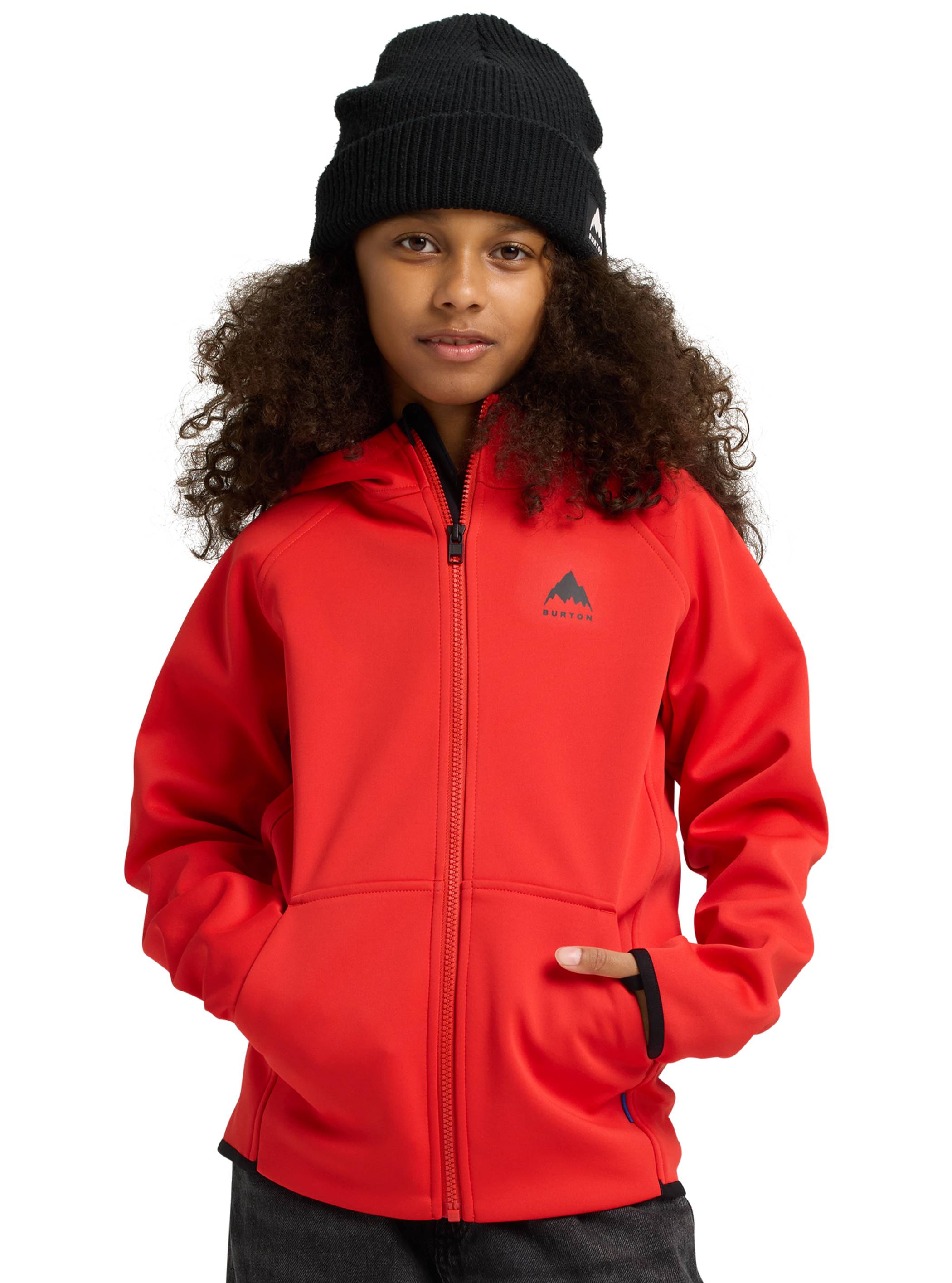 Product image of Kids' Burton Crown Weatherproof Full-Zip Fleece[Variant:Flame Scarlet]
