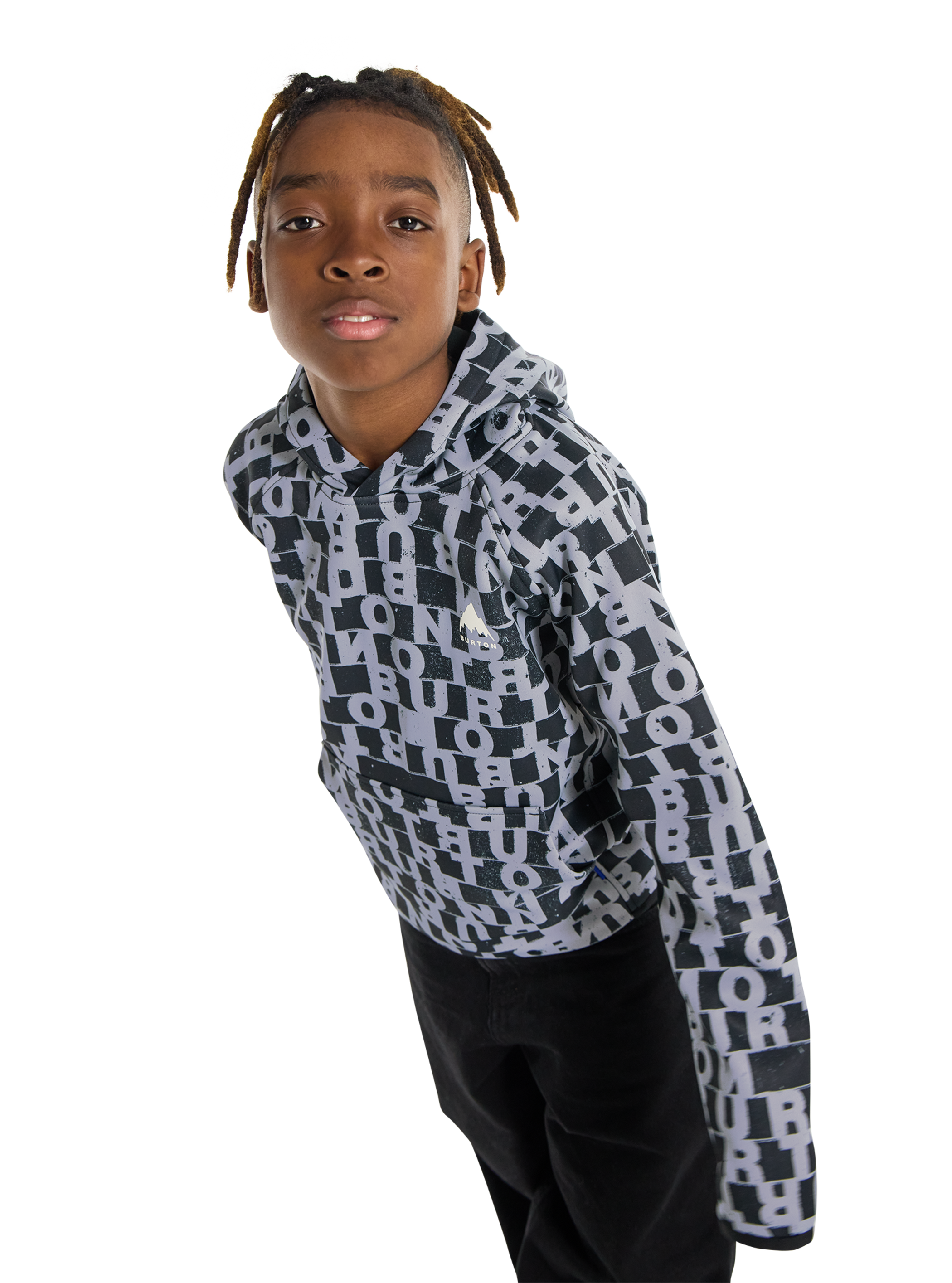 Product image of Kids' Burton Crown Weatherproof Pullover Fleece[Variant:Lined Letters]