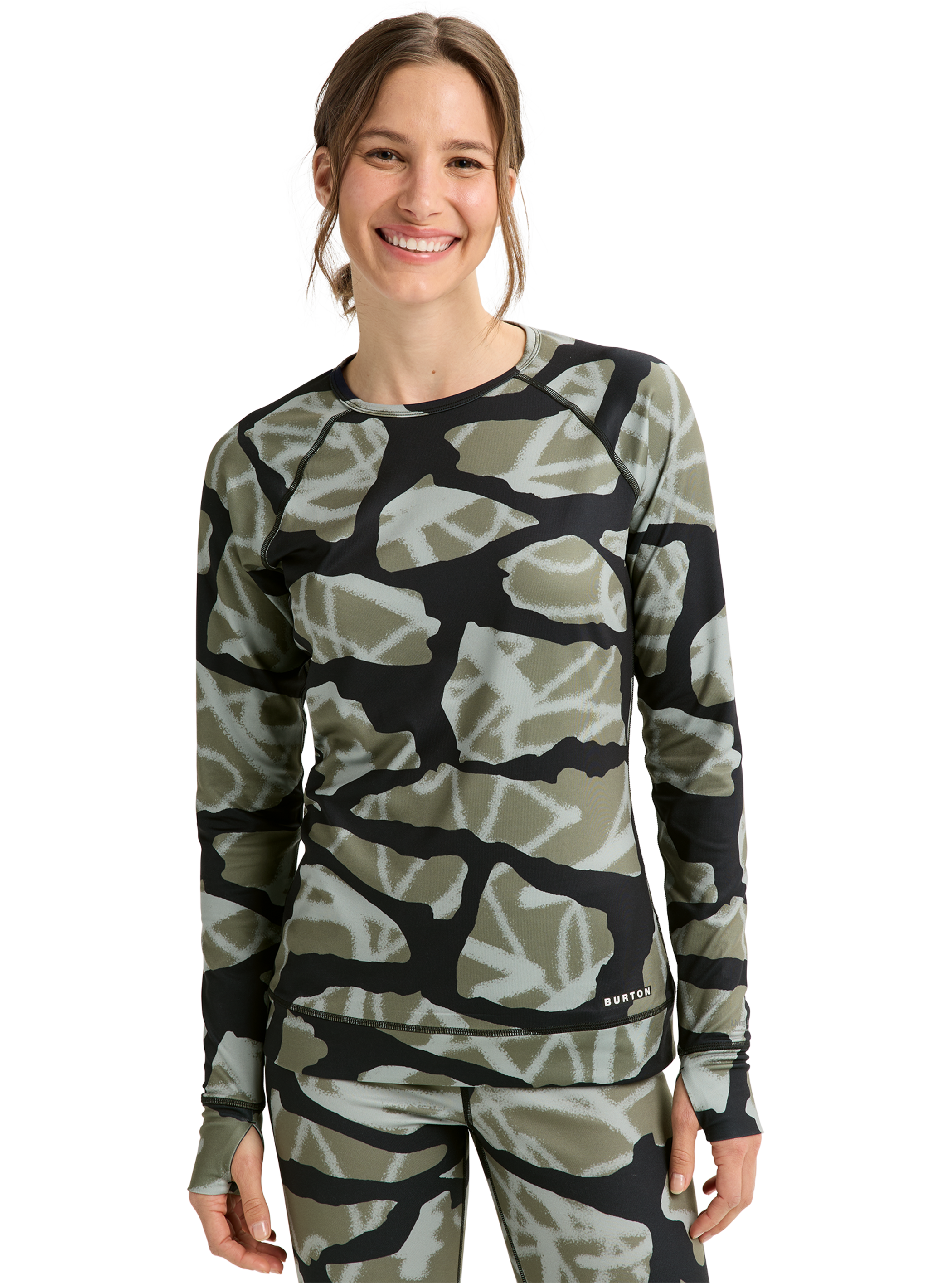 Product image of Women's Burton Lightweight X Base Layer Crewneck[Variant:Graffiti Camo]