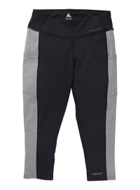 Product image of Women's Burton Midweight X Base Layer Three-Quarter Boot Pants[Variant:True Black / Gray Heather]