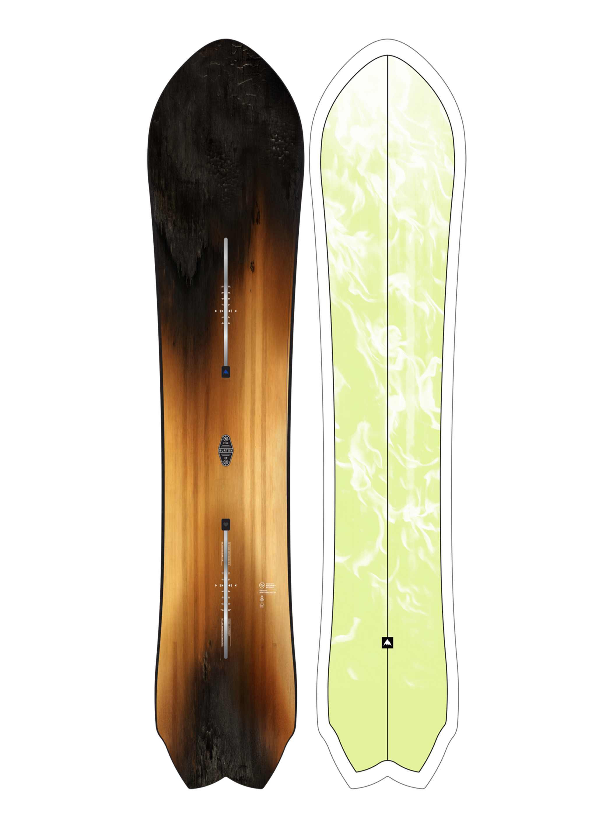 【サンプル】Burton 3D フィッシュ ディレクショナルFlat Top スノーボード