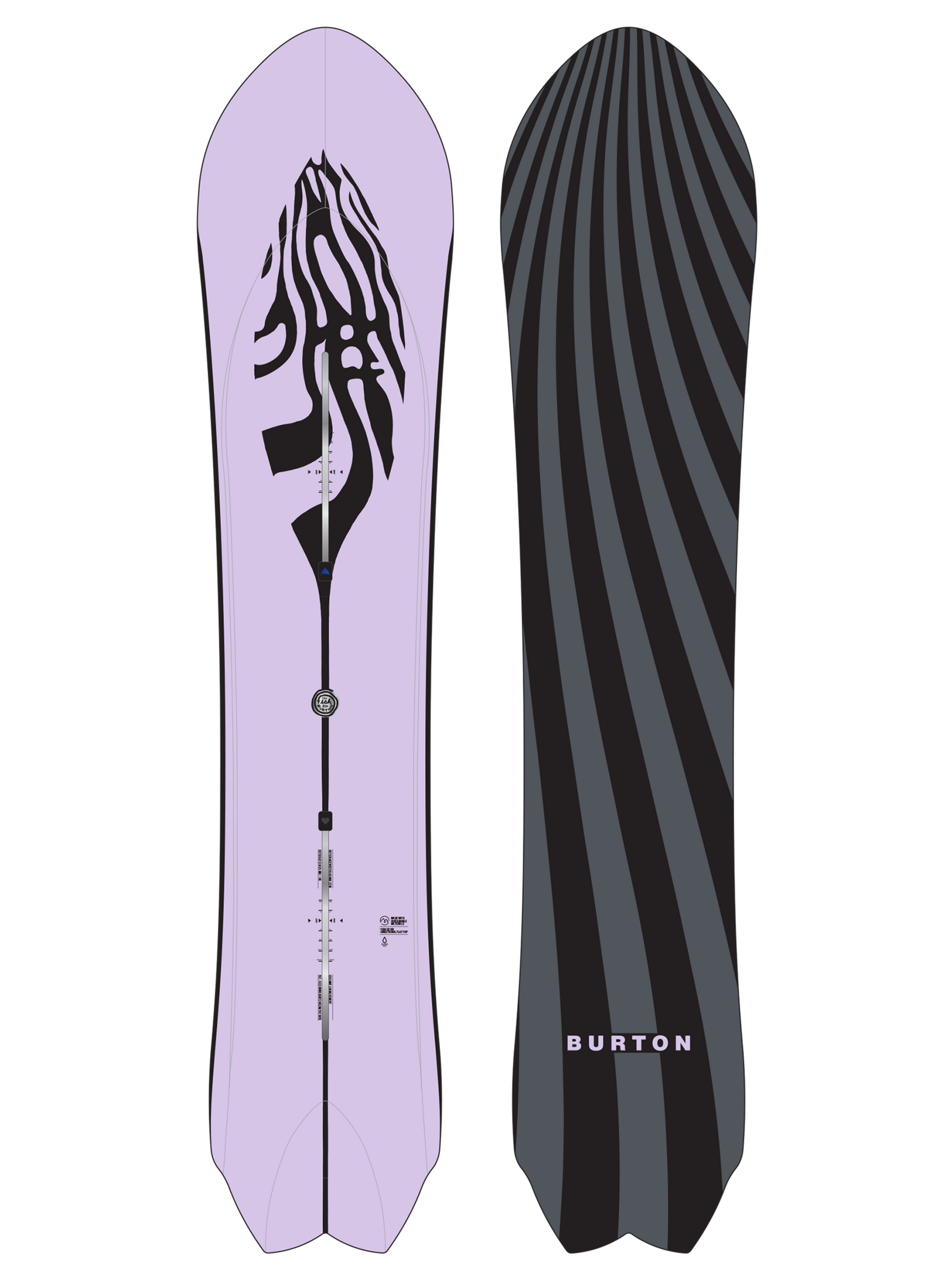 Burton 3D フィッシュ ディレクショナルFlat Top スノーボード