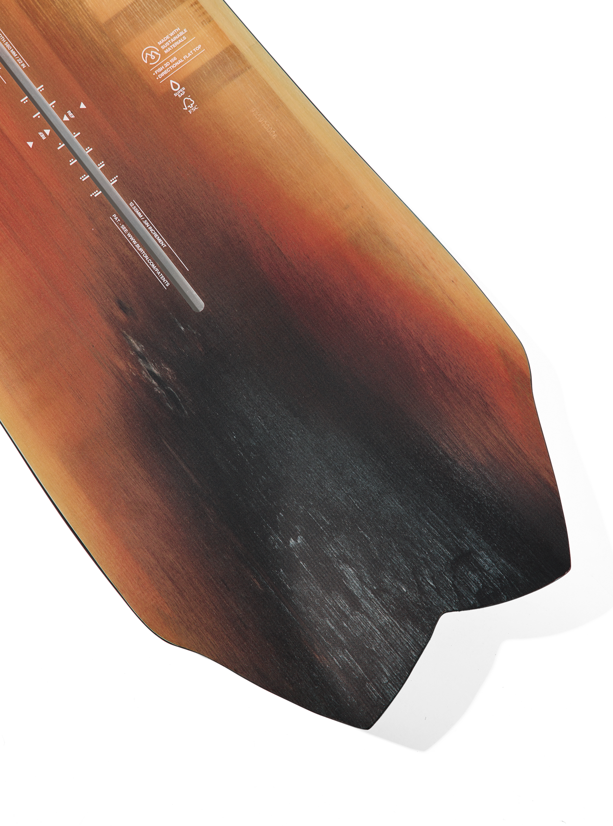 Burton 3D フィッシュ ディレクショナルFlat Top スノーボード