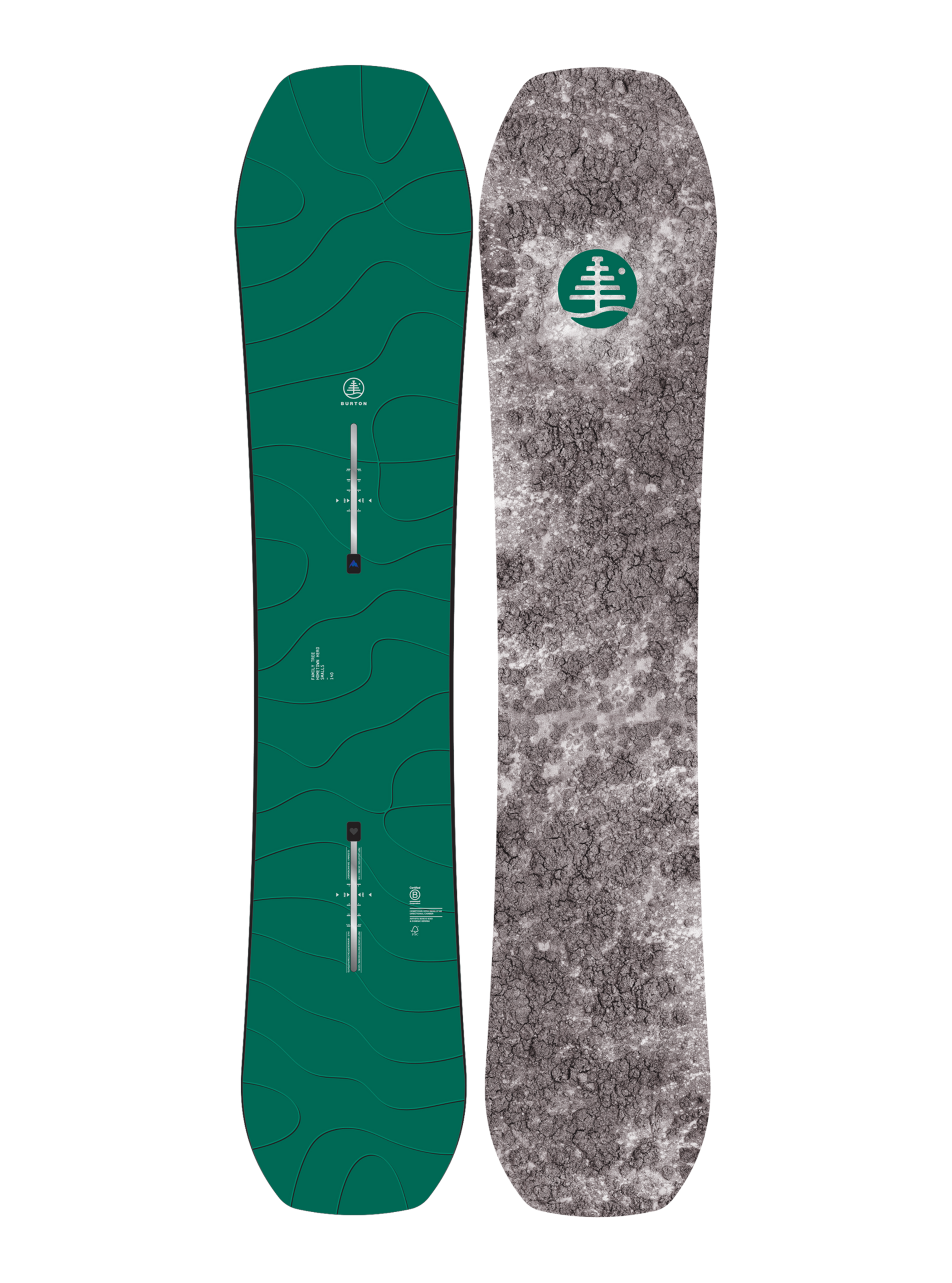 キッズ Burton ファミリーツリー ホームタウンヒーロー キャンバー スノーボード