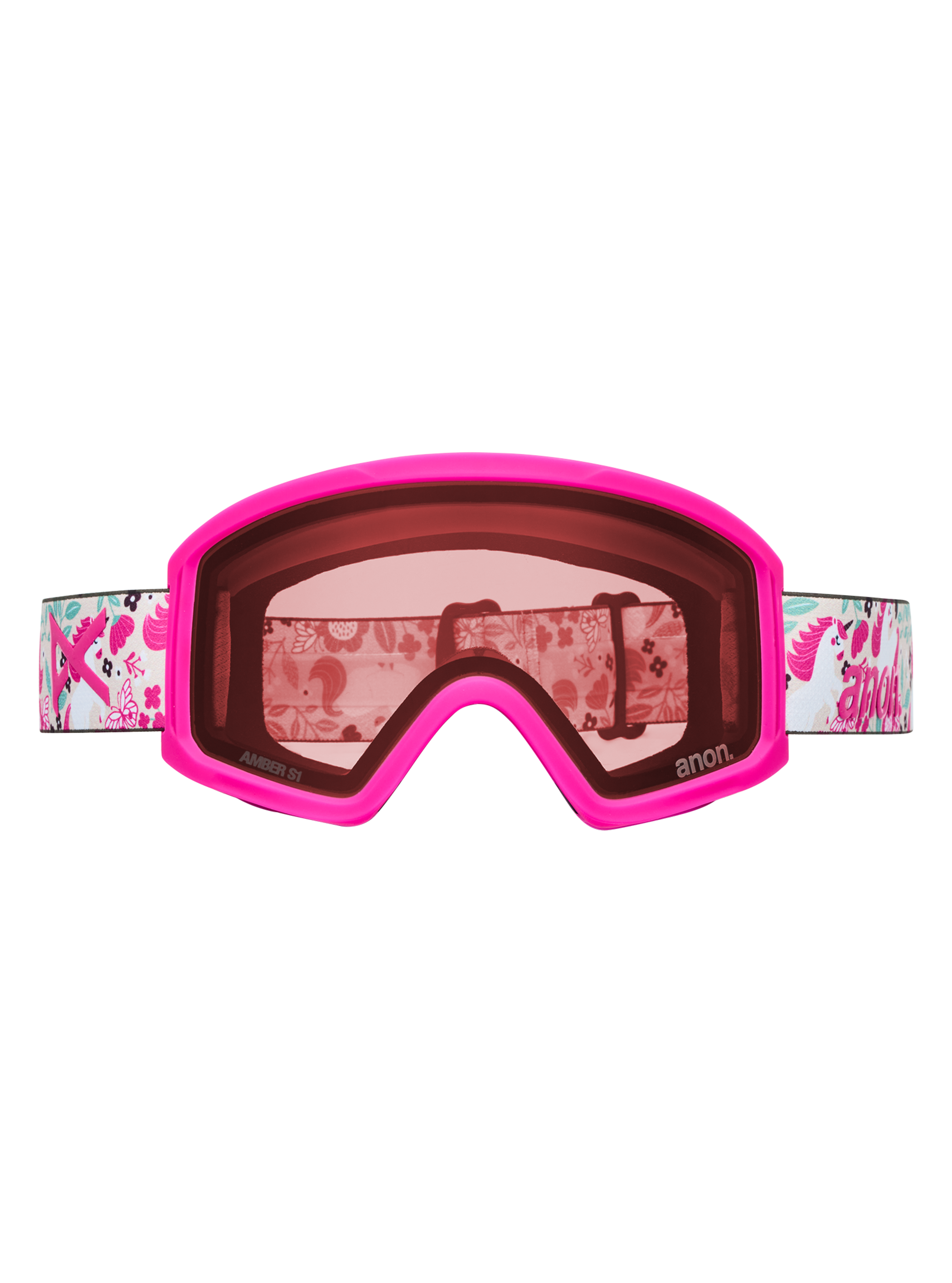 Product image of Anon Tracker 2.0 Goggles + MFI® Face Mask[Variant:Frame: Unicorns, Lens: Pink Amber (50% / S1)]