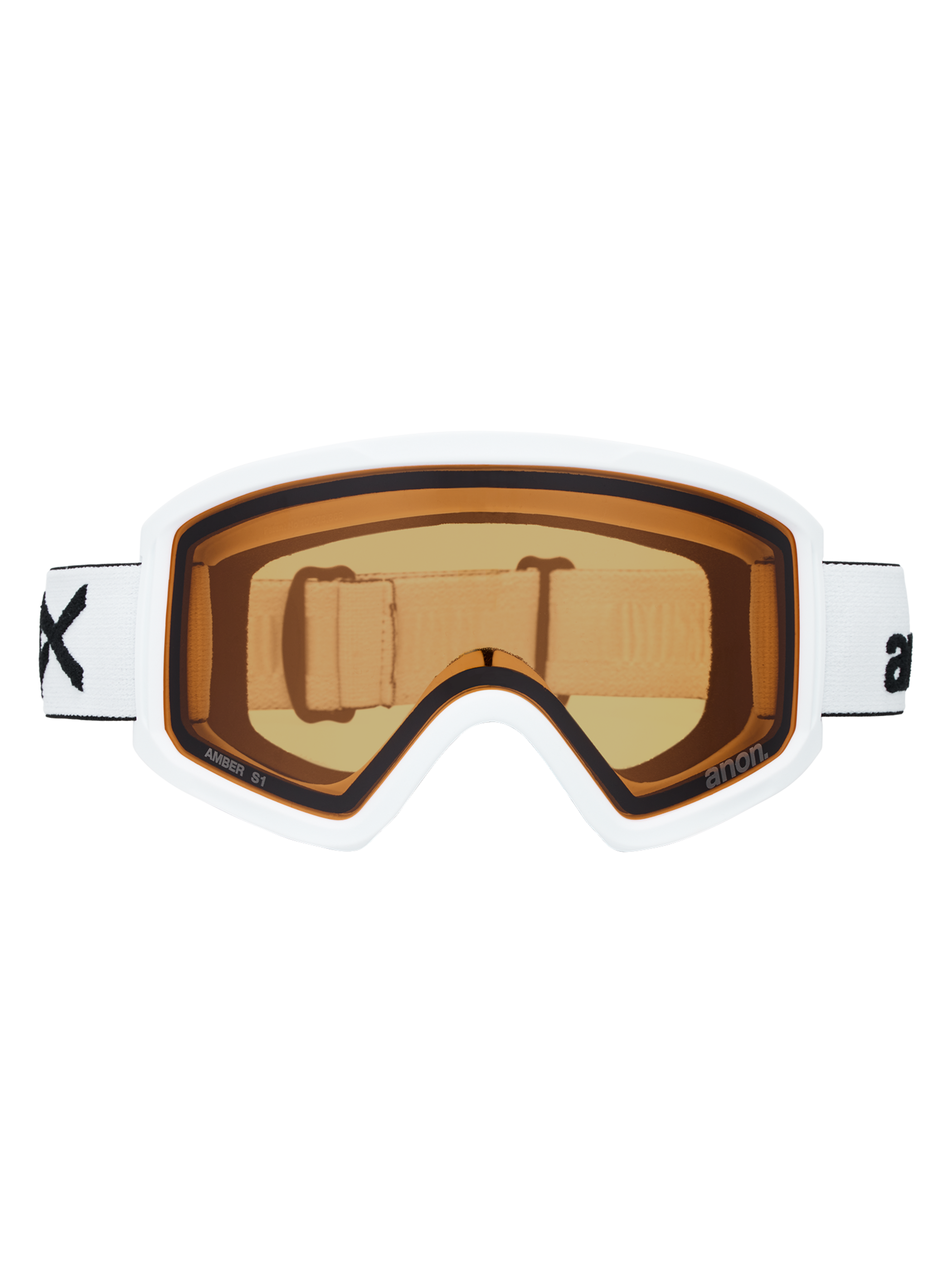 Product image of Anon Tracker 2.0 Goggles + MFI® Face Mask[Variant:Frame: White, Lens: Amber (55% / S1)]