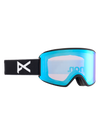 Product image of Anon WM3 Low Bridge Fit Goggles + Bonus Lens + MFI® Face Mask[Variant:Frame: Black, Lens: Perceive Variable Blue (21% / S2), Spare Lens: Perceive Cloudy Pink (53% / S1)]