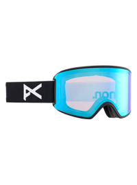 Product image of Anon WM3 Low Bridge Fit Goggles + Bonus Lens + MFI® Face Mask[Variant:Frame: Black, Lens: Perceive Variable Blue (21% / S2), Spare Lens: Perceive Cloudy Pink (53% / S1)]
