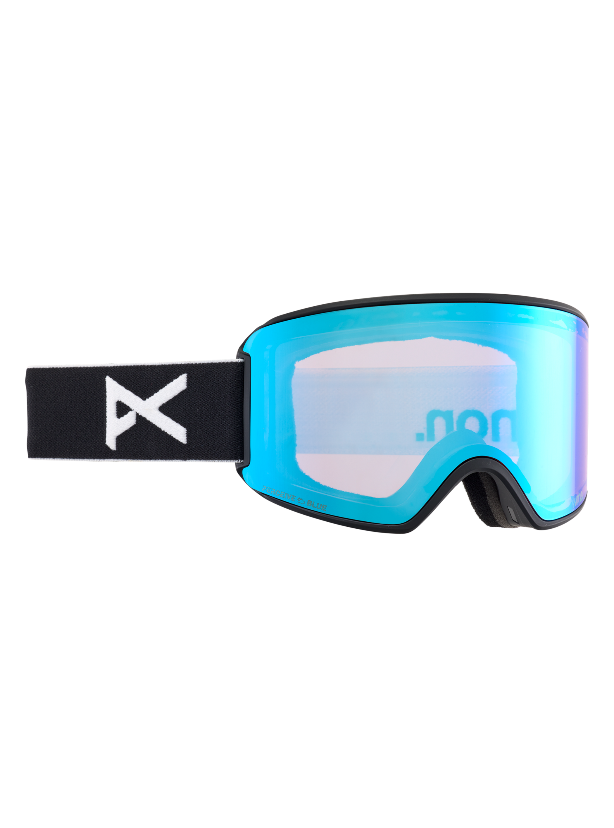 Product image of Anon WM3 Low Bridge Fit Goggles + Bonus Lens + MFI® Face Mask[Variant:Frame: Black, Lens: Perceive Variable Blue (21% / S2), Spare Lens: Perceive Cloudy Pink (53% / S1)]