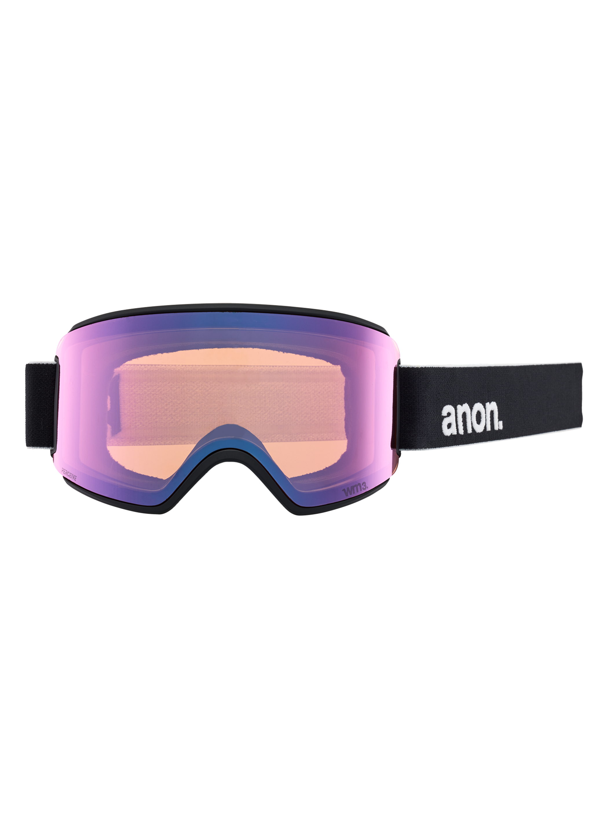 Product image of Anon WM3 Low Bridge Fit Goggles + Bonus Lens + MFI® Face Mask[Variant:Frame: Black, Lens: Perceive Variable Blue (21% / S2), Spare Lens: Perceive Cloudy Pink (53% / S1)]