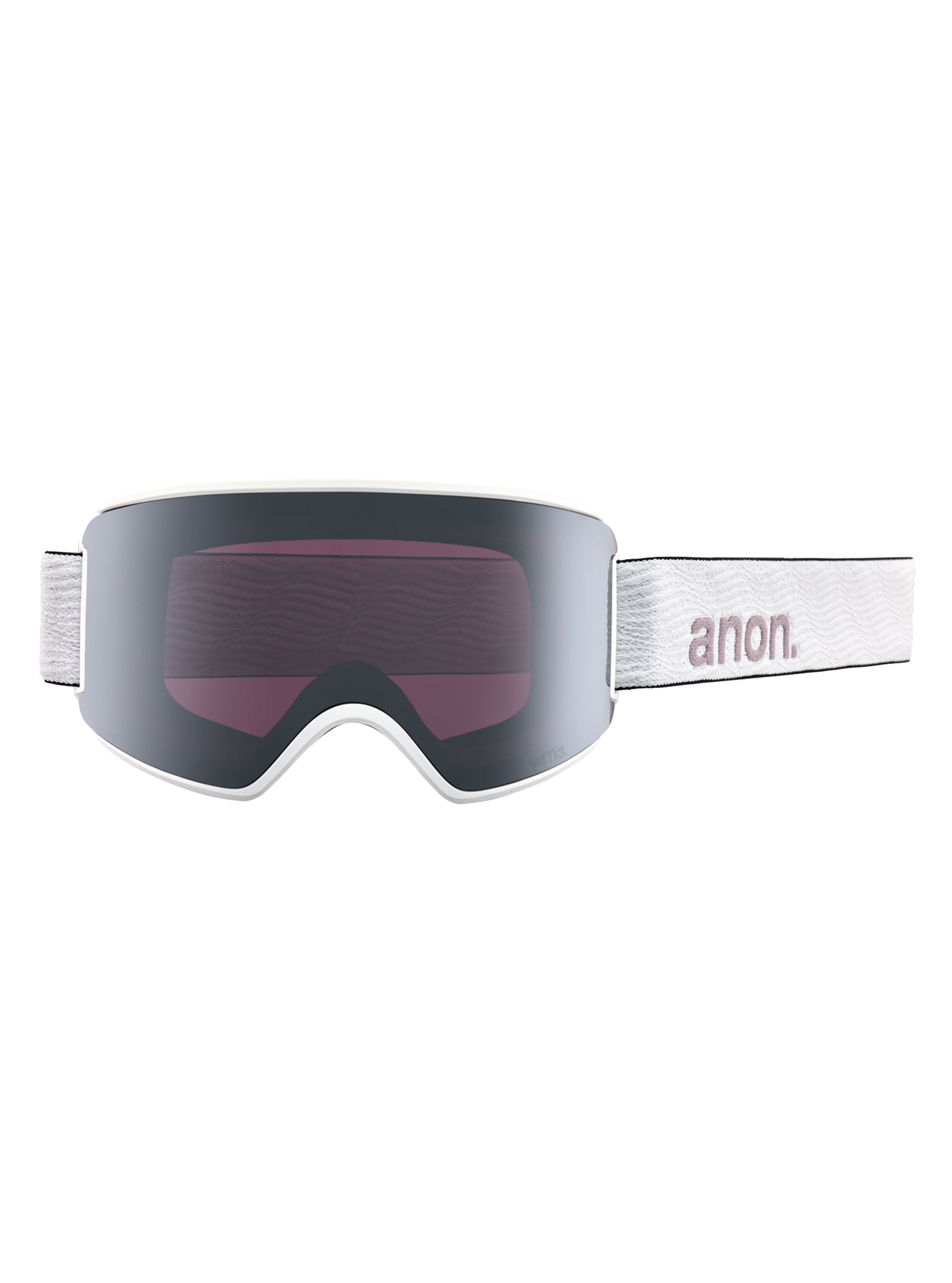 Product image of Anon WM3 Low Bridge Fit Goggles + Bonus Lens + MFI® Face Mask[Variant:Frame: White, Lens: Perceive Variable Violet (34% / S2), Spare Lens: Perceive Sunny Onyx (6% / S4)]