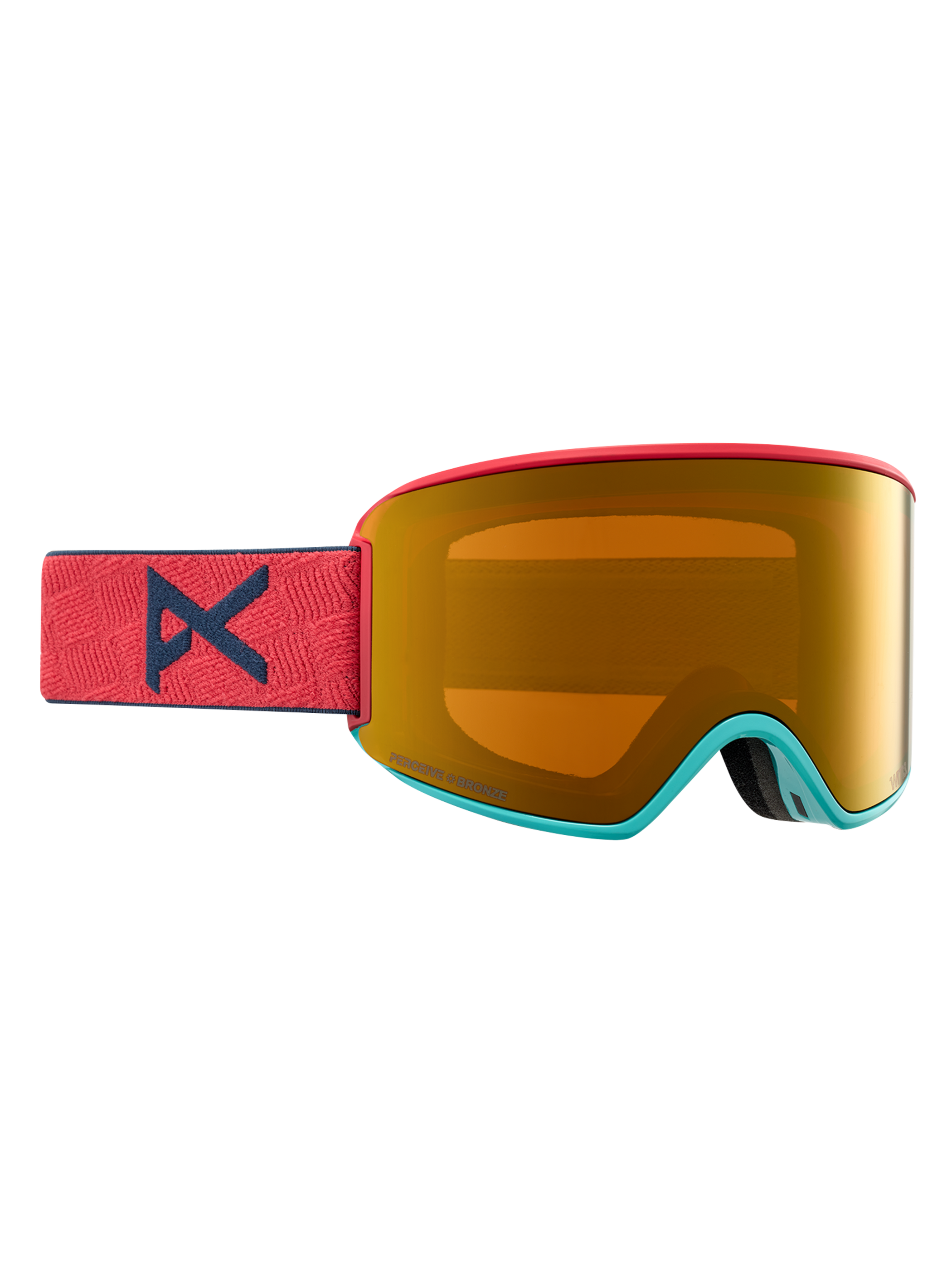 Product image of Anon WM3 Low Bridge Fit Goggles + Bonus Lens + MFI® Face Mask[Variant:Frame: Coral, Lens: Perceive Sunny Bronze (17% / S3), Spare Lens: Perceive Cloudy Burst (59% / S1)]