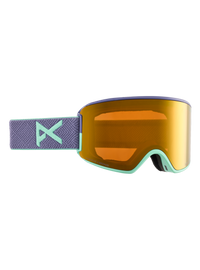 Product image of Anon WM3 Low Bridge Fit Goggles + Bonus Lens + MFI® Face Mask[Variant:Frame: Purple, Lens: Perceive Sunny Bronze (17% / S3), Spare Lens: Perceive Cloudy Burst (59% / S1)]