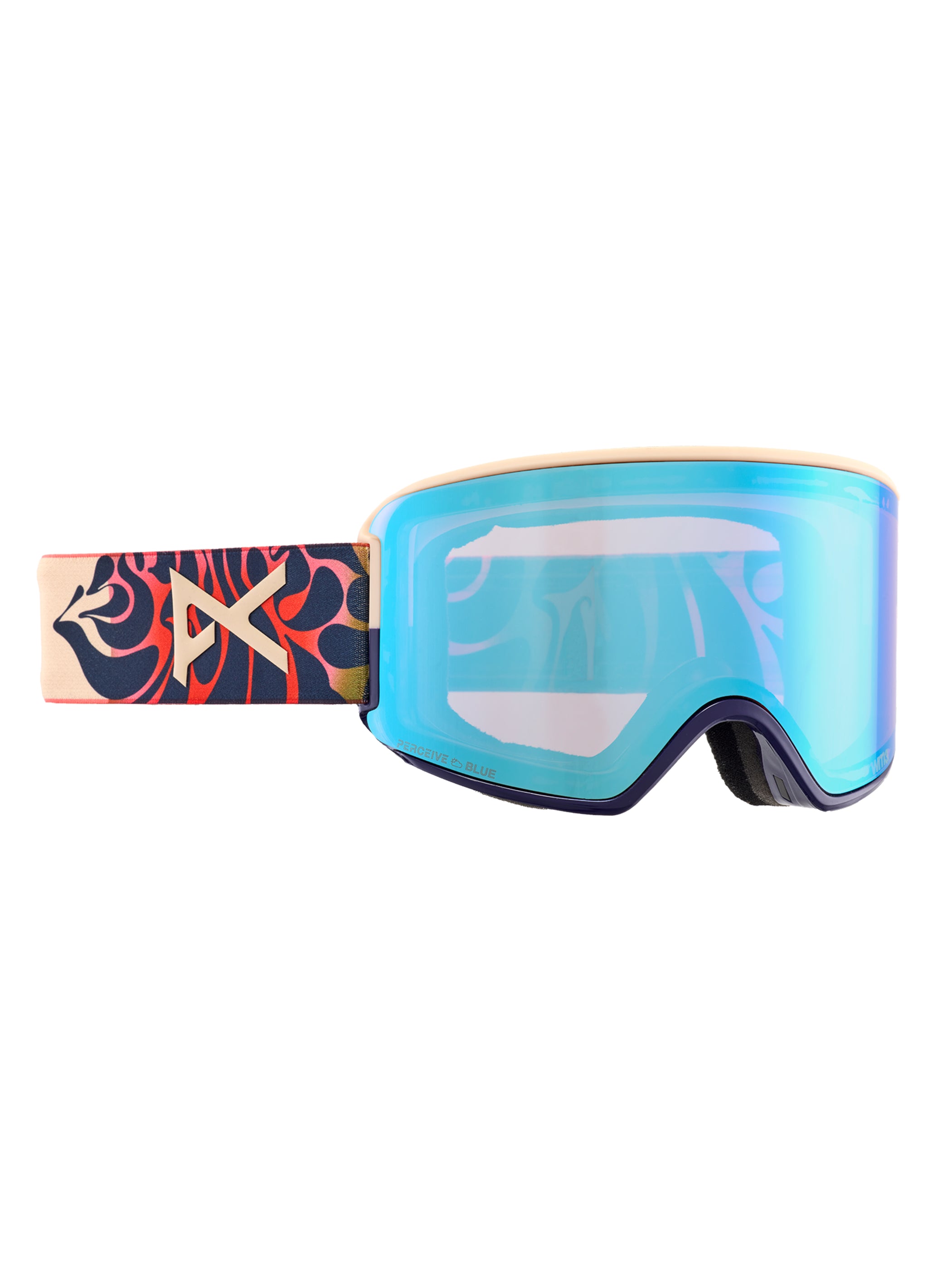 Product image of Anon WM3 Low Bridge Fit Goggles + Bonus Lens + MFI® Face Mask[Variant:Frame: Focal, Lens: Perceive Variable Blue (21% / S2), Spare Lens: Perceive Cloudy Pink (53% / S1)]