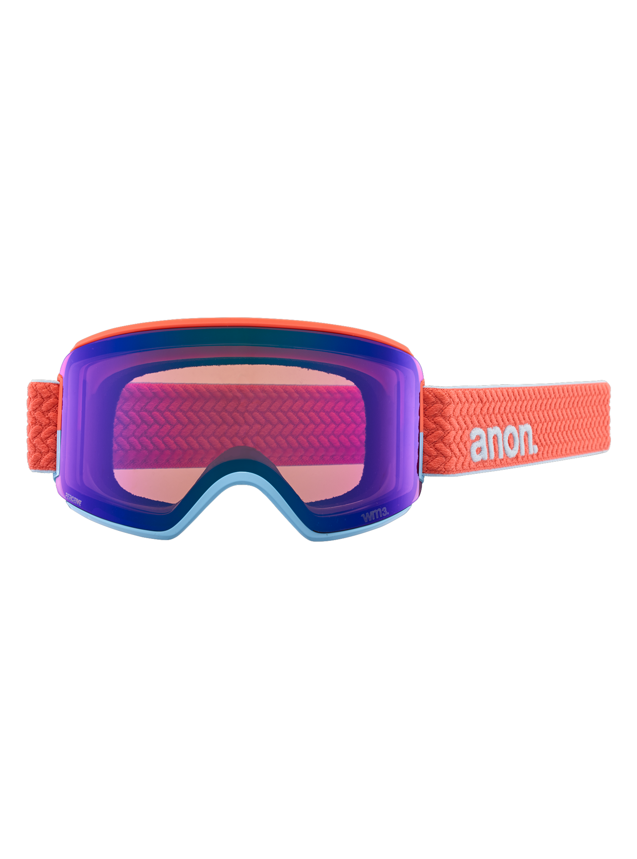 Product image of Anon WM3 Low Bridge Fit Goggles + Bonus Lens + MFI® Face Mask[Variant:Frame: Peach Echo, Lens: Perceive Sunny Onyx (6% / S4), Spare Lens: Perceive Variable Violet (34% / S2)]