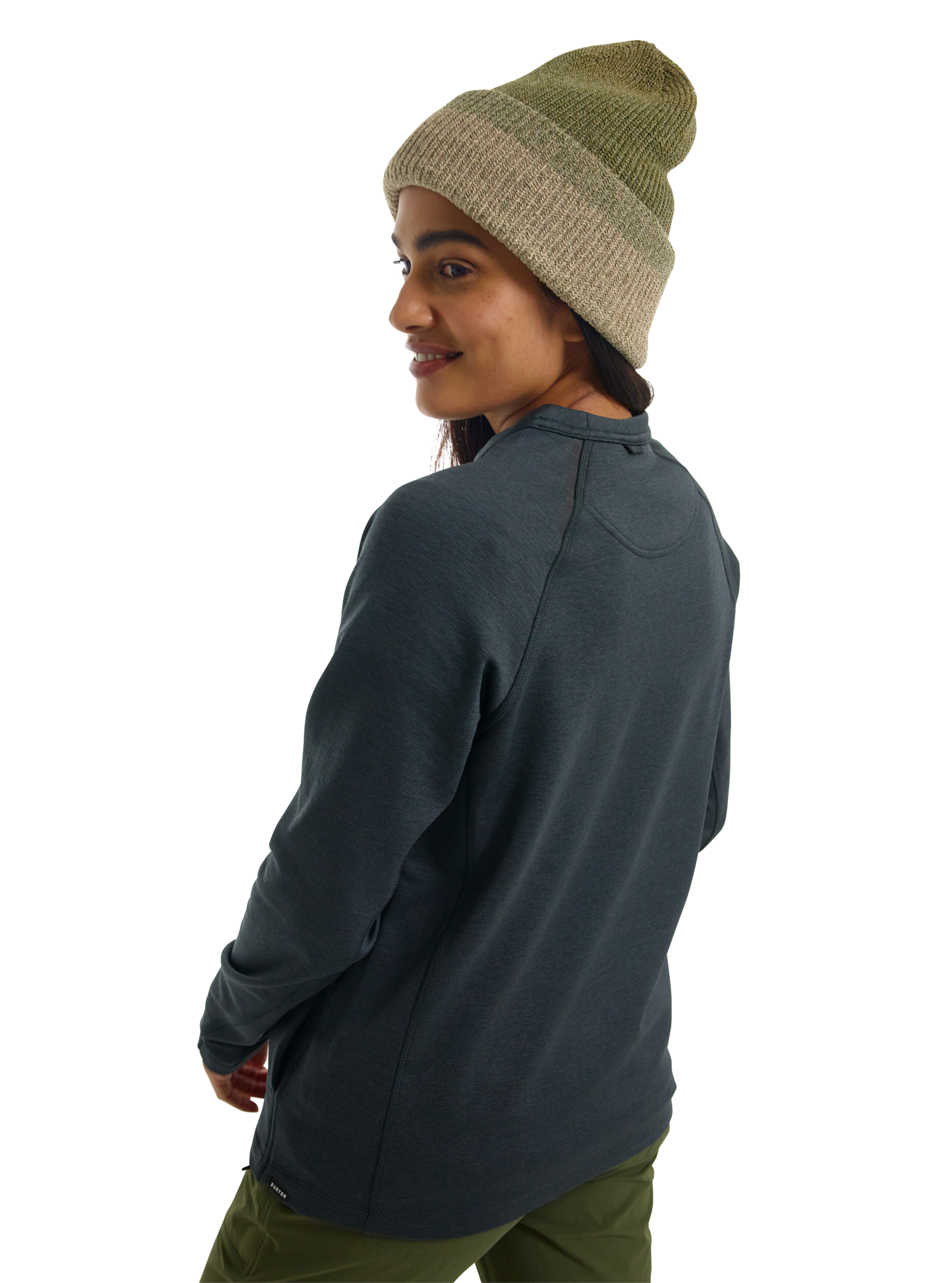 Product image of Women's Burton Multipath Grid Crewneck Fleece[Variant:True Black]