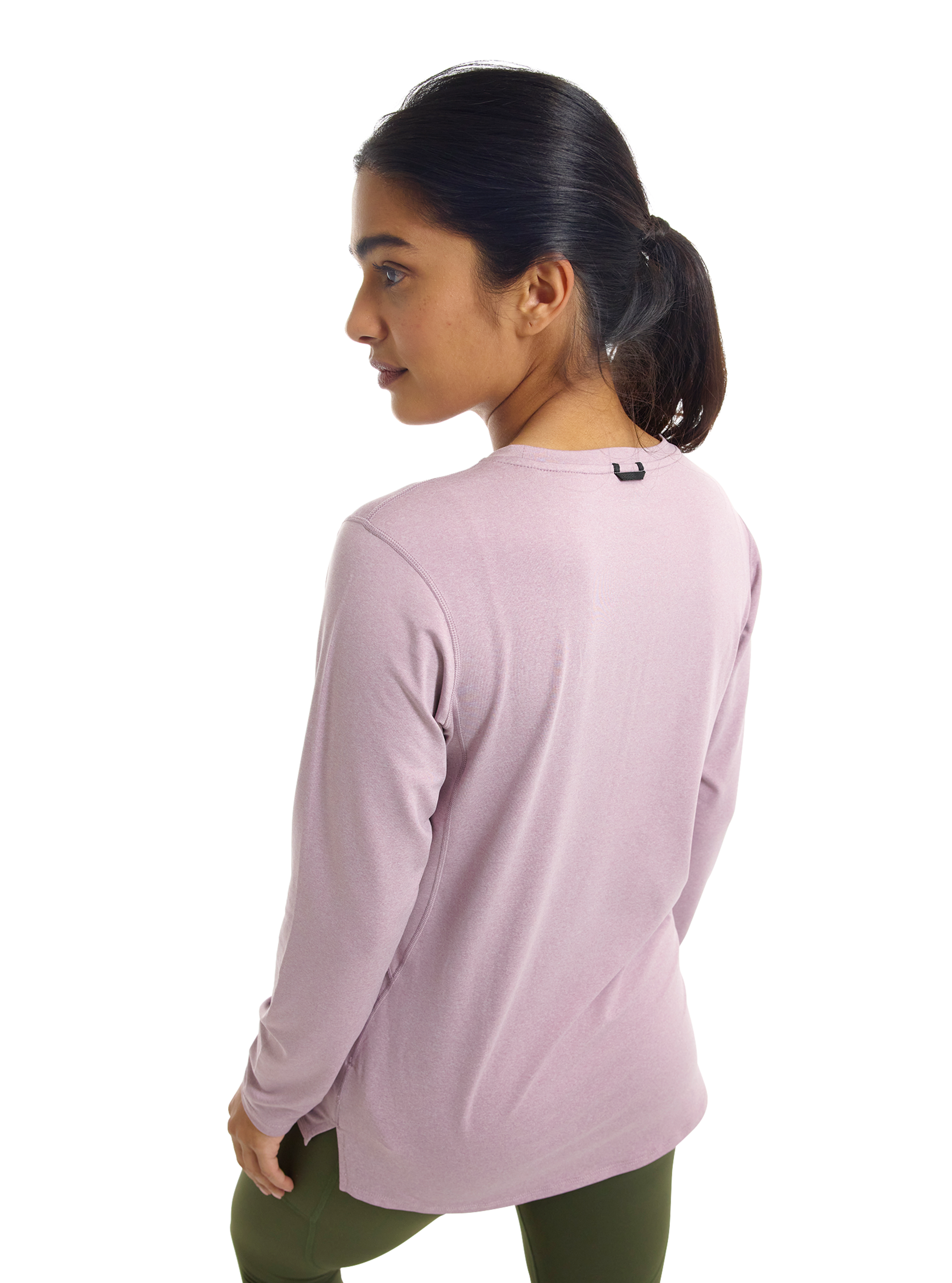 Product image of Women's Burton Multipath Essential Tech Long Sleeve T-Shirt[Variant:Elderberry Heather]