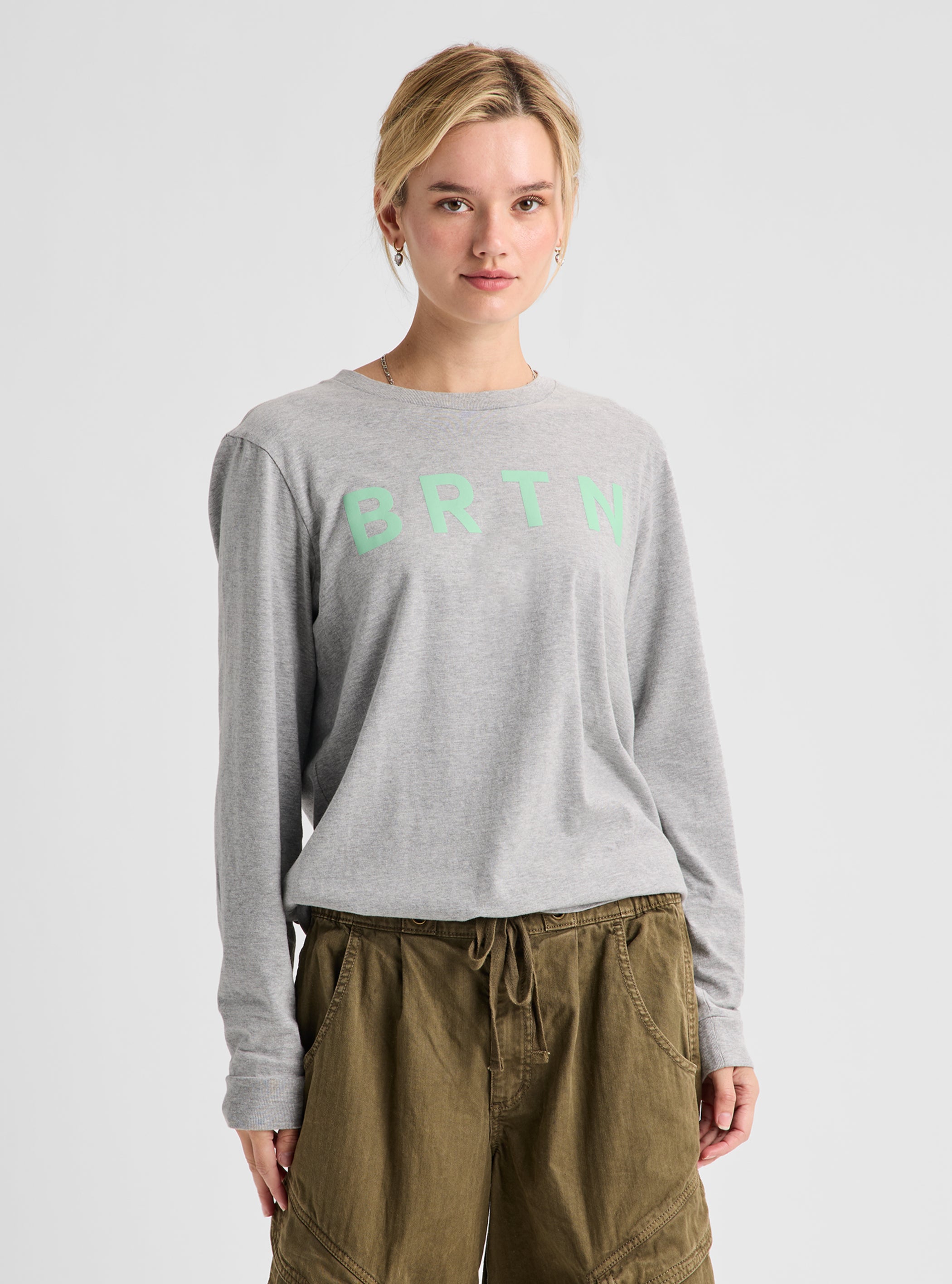 Product image of Burton BRTN Long Sleeve T-Shirt[Variant:Gray Heather]
