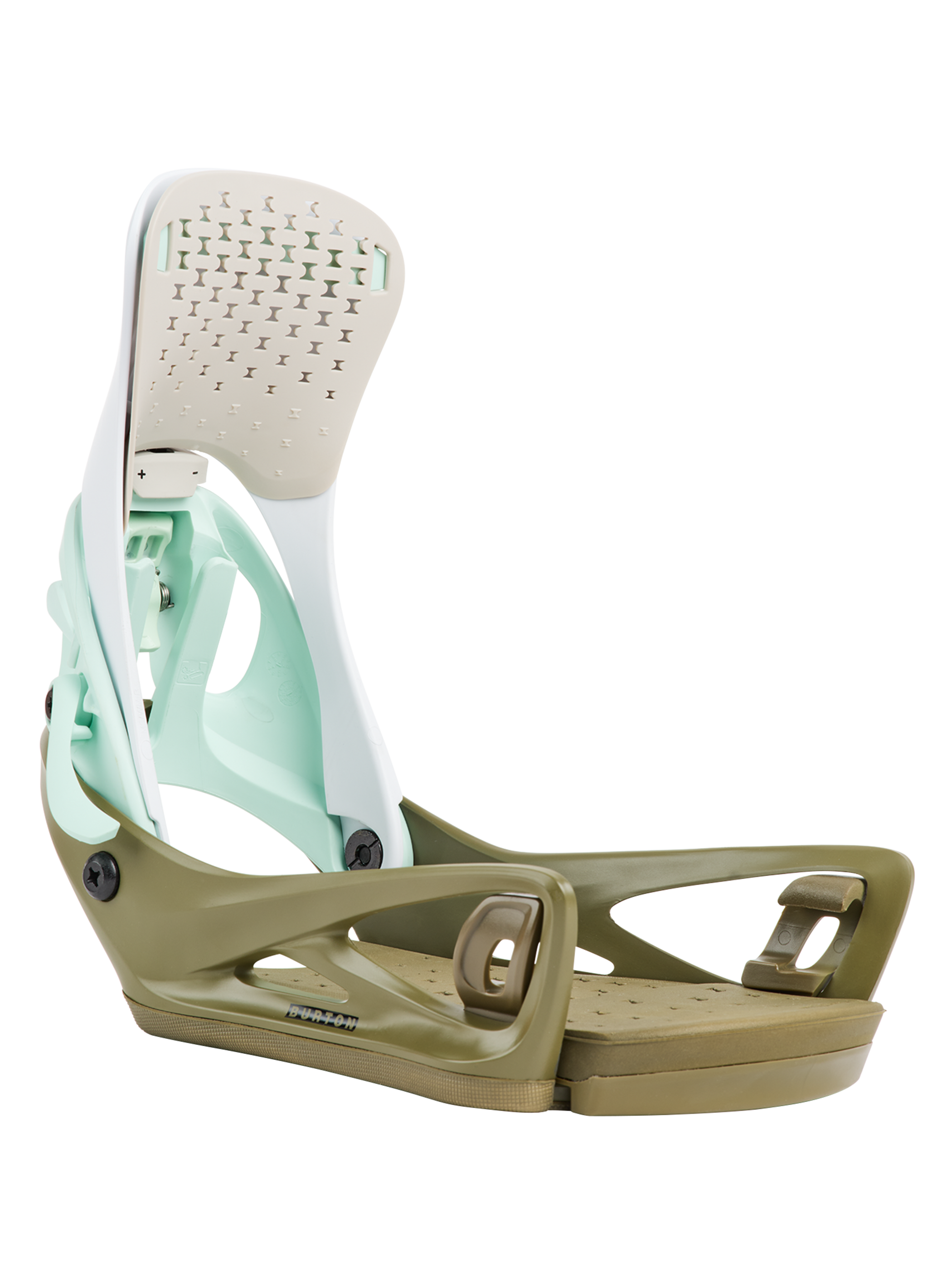 Product image of Women's Burton Step On® Escapade Re:Flex Snowboard Bindings[Variant:White / Dried Moss]