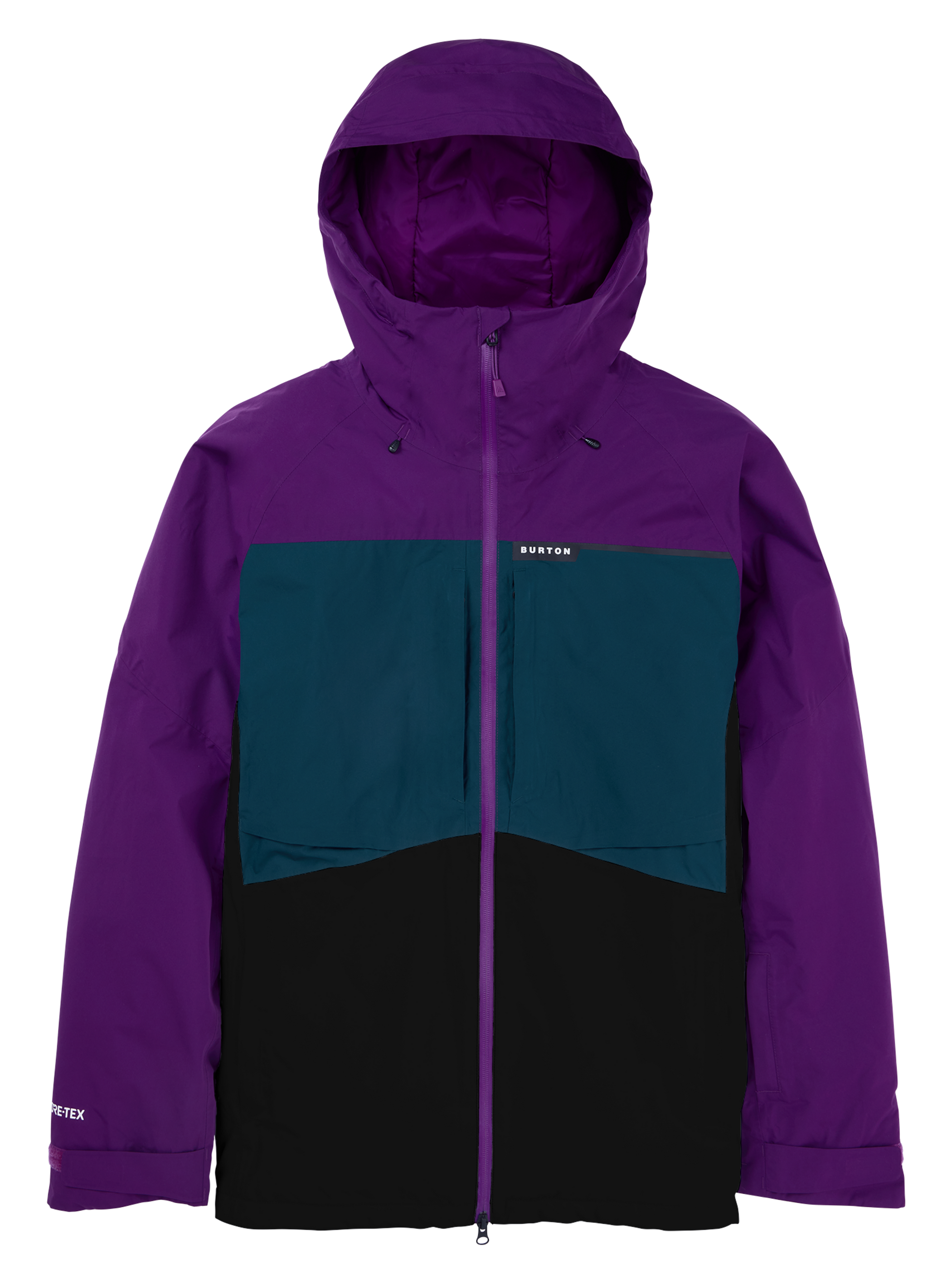Product image of Men's Burton Pillowline GORE‑TEX 2L Jacket[Variant:Imperial Purple / Deep Emerald / True Black]