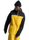 Product image of Men's Burton Lodgepole 2L Jacket[Variant:True Black / Goldenrod]