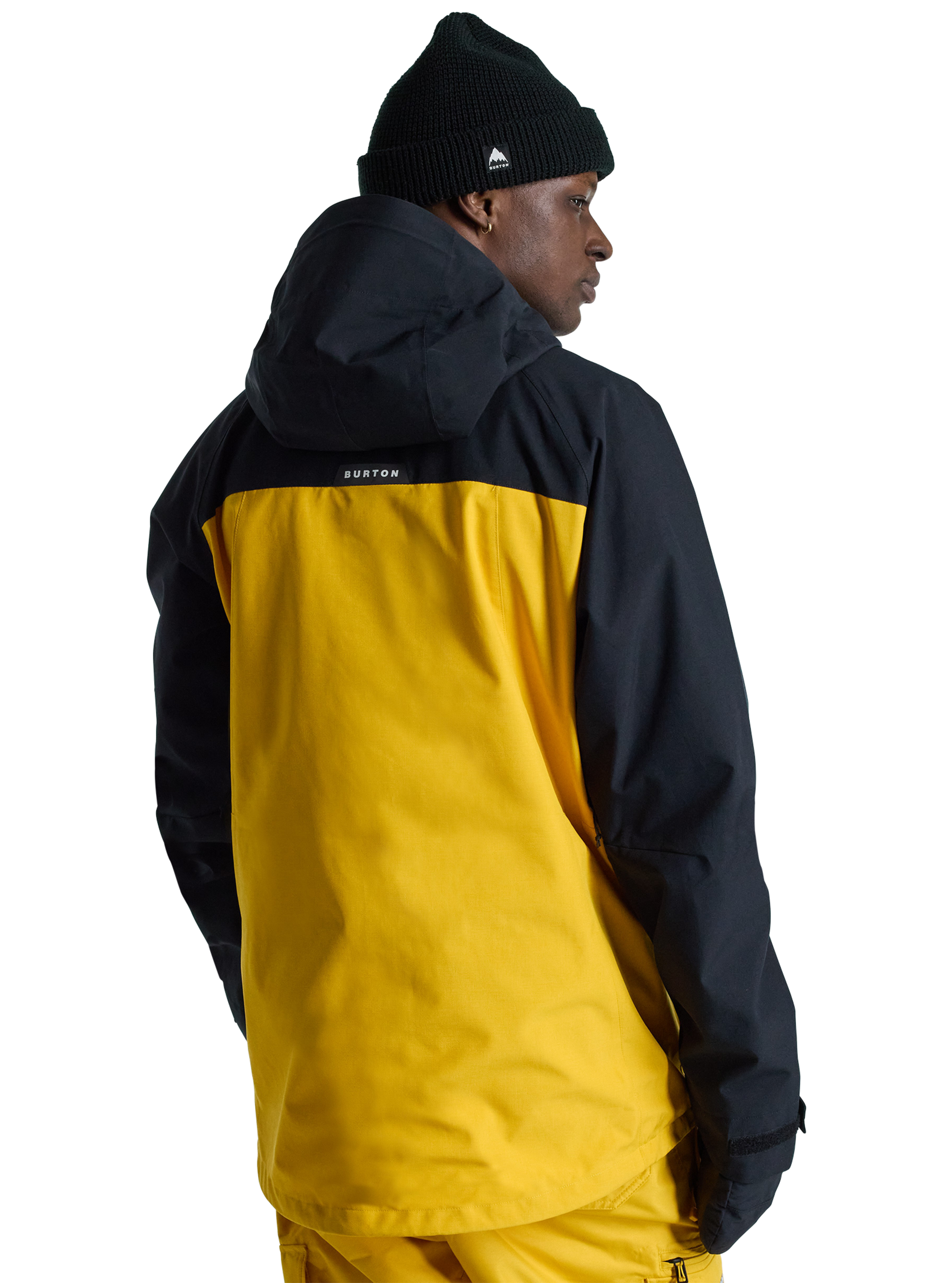 Product image of Men's Burton Lodgepole 2L Jacket[Variant:True Black / Goldenrod]