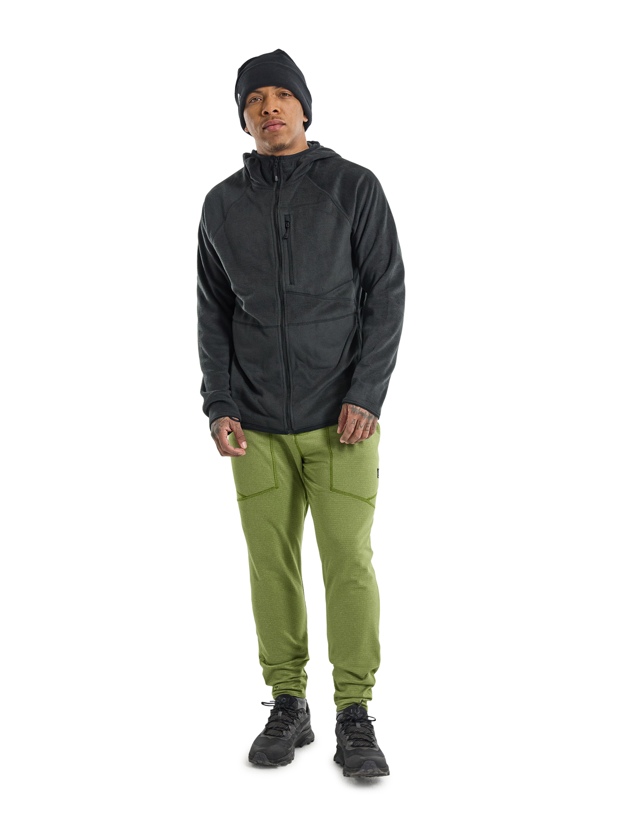 メンズ Burton ストックラン ウォーメスト フーデッド フルジップ フリース