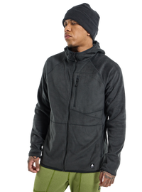 Product image of Men's Burton Stockrun Warmest Hooded Full-Zip Fleece[Variant:True Black]