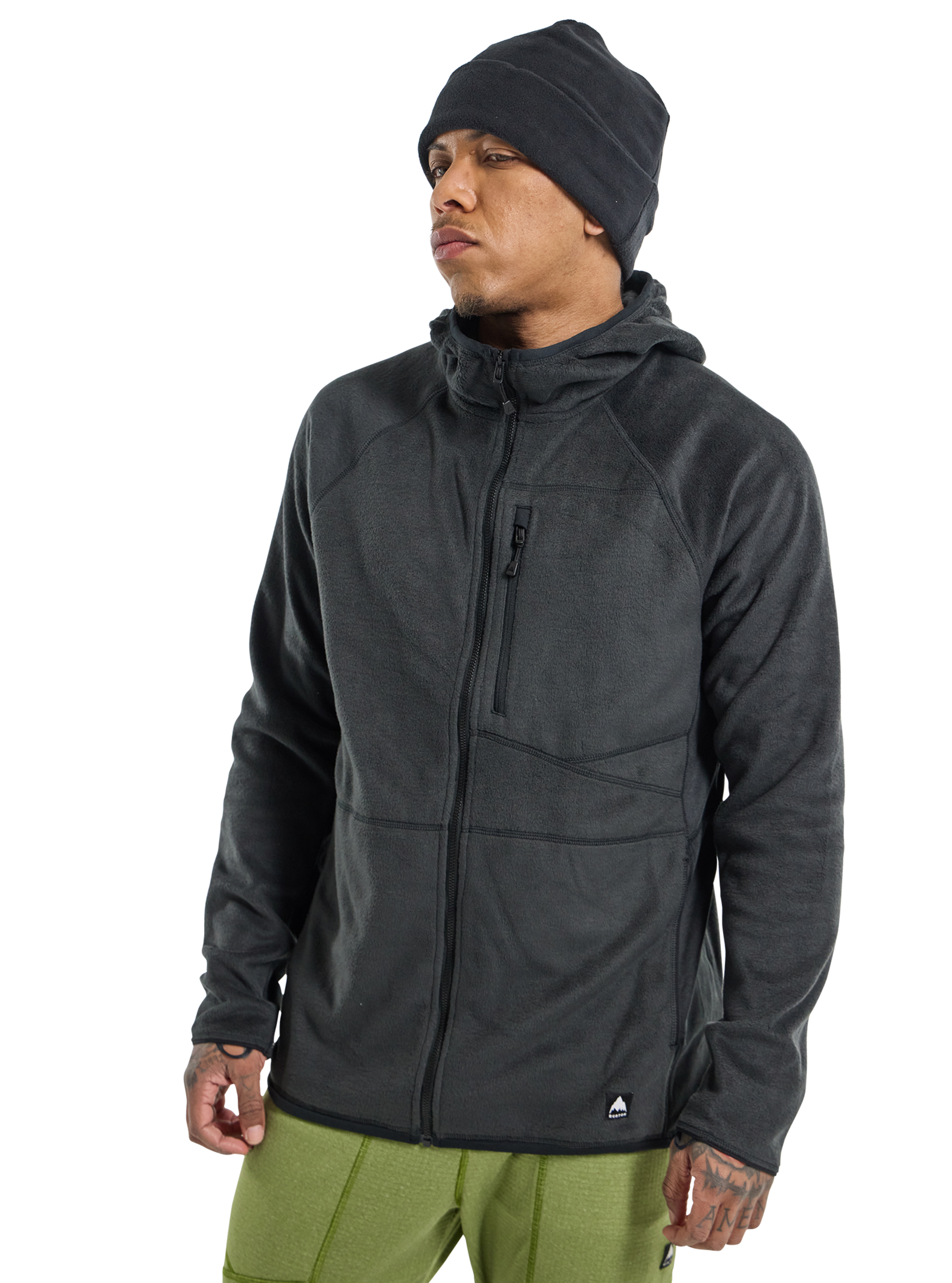 メンズ Burton ストックラン ウォーメスト フーデッド フルジップ フリース