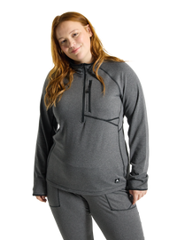 Product image of Women's Burton Stockrun Grid Half-Zip Fleece[Variant:True Black]