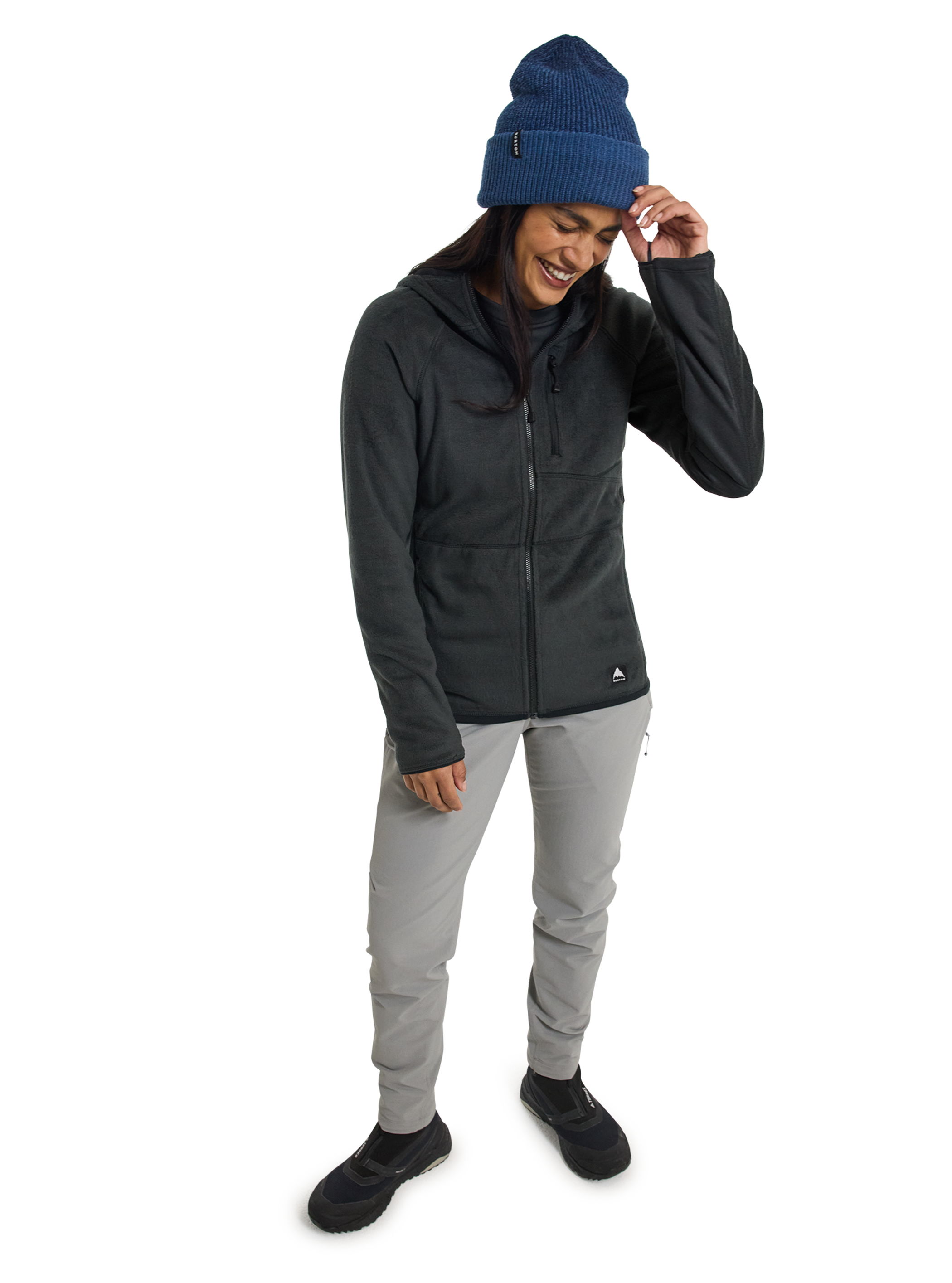 ウィメンズ Burton ストックラン ウォーメスト フーデッド フルジップ フリース