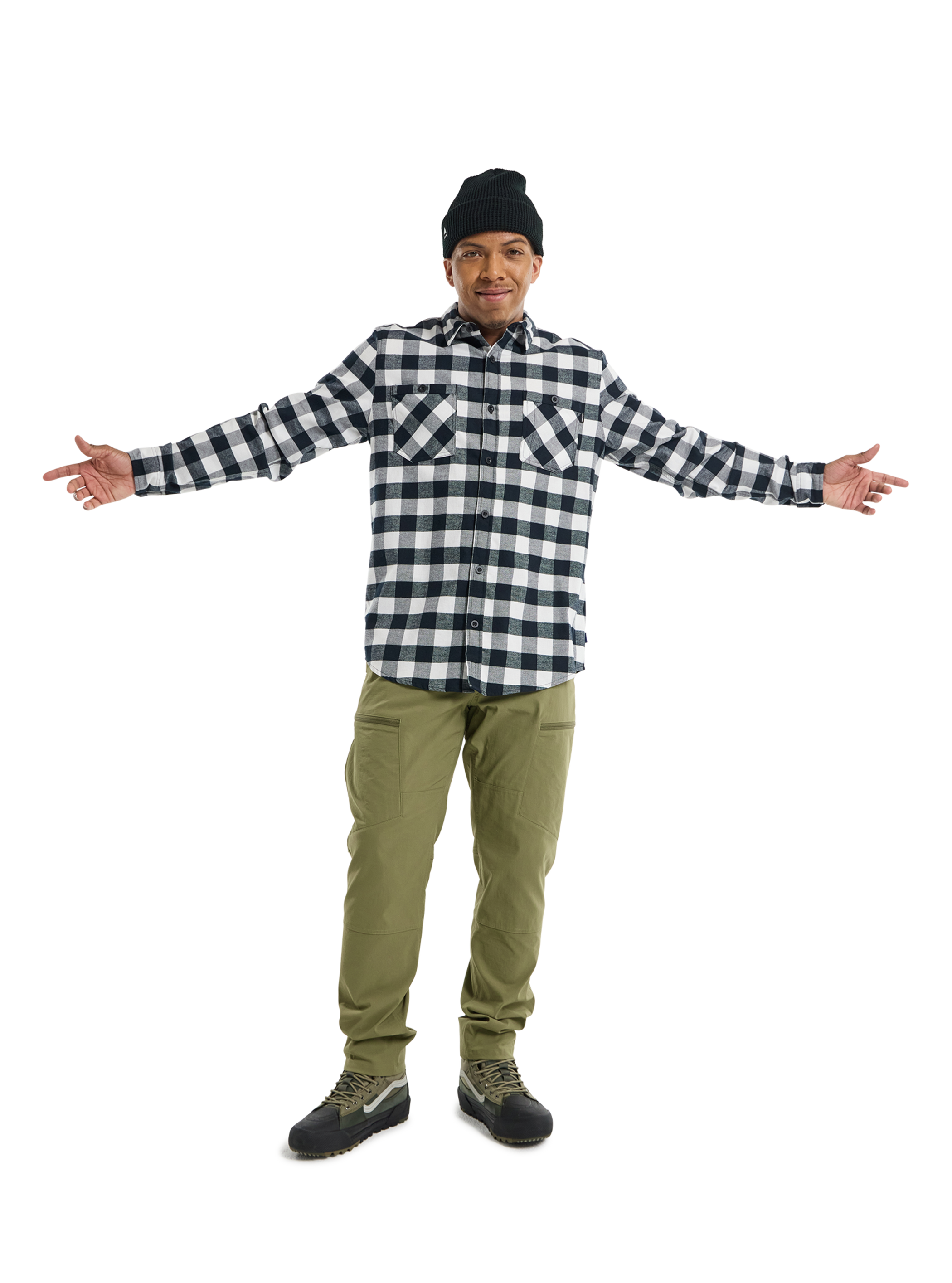 メンズ Burton フェイバリット ロングスリーブ フランネル シャツ