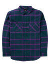 Product image of Men's Burton Favorite Long Sleeve Flannel Shirt[Variant:Deep Emerald Imperial Purple Plaid]