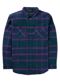 Product image of Men's Burton Favorite Long Sleeve Flannel Shirt[Variant:Deep Emerald Imperial Purple Plaid]