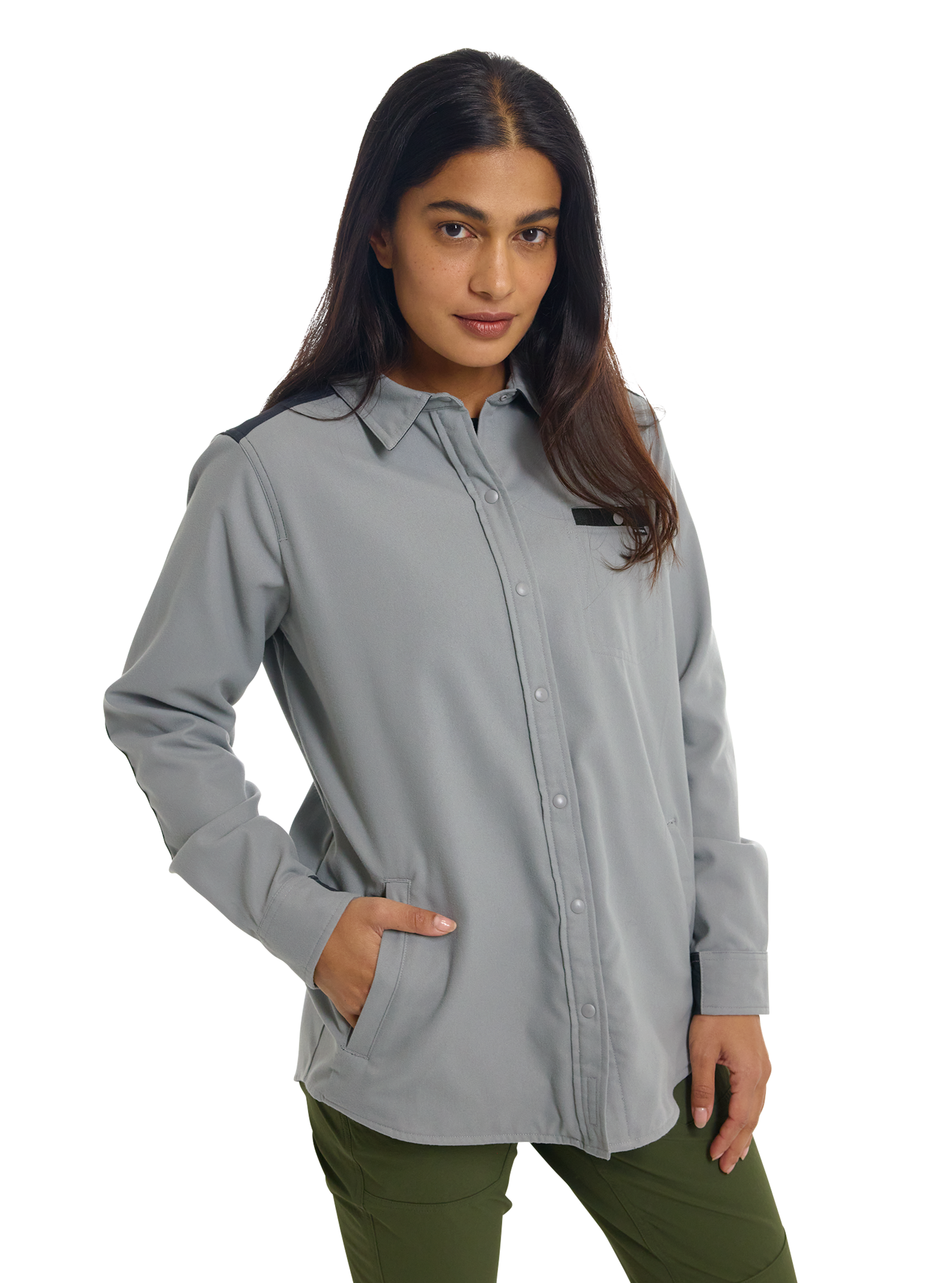 Product image of Women's Burton Favorite Performance Long Sleeve Flannel[Variant:Sharkskin]