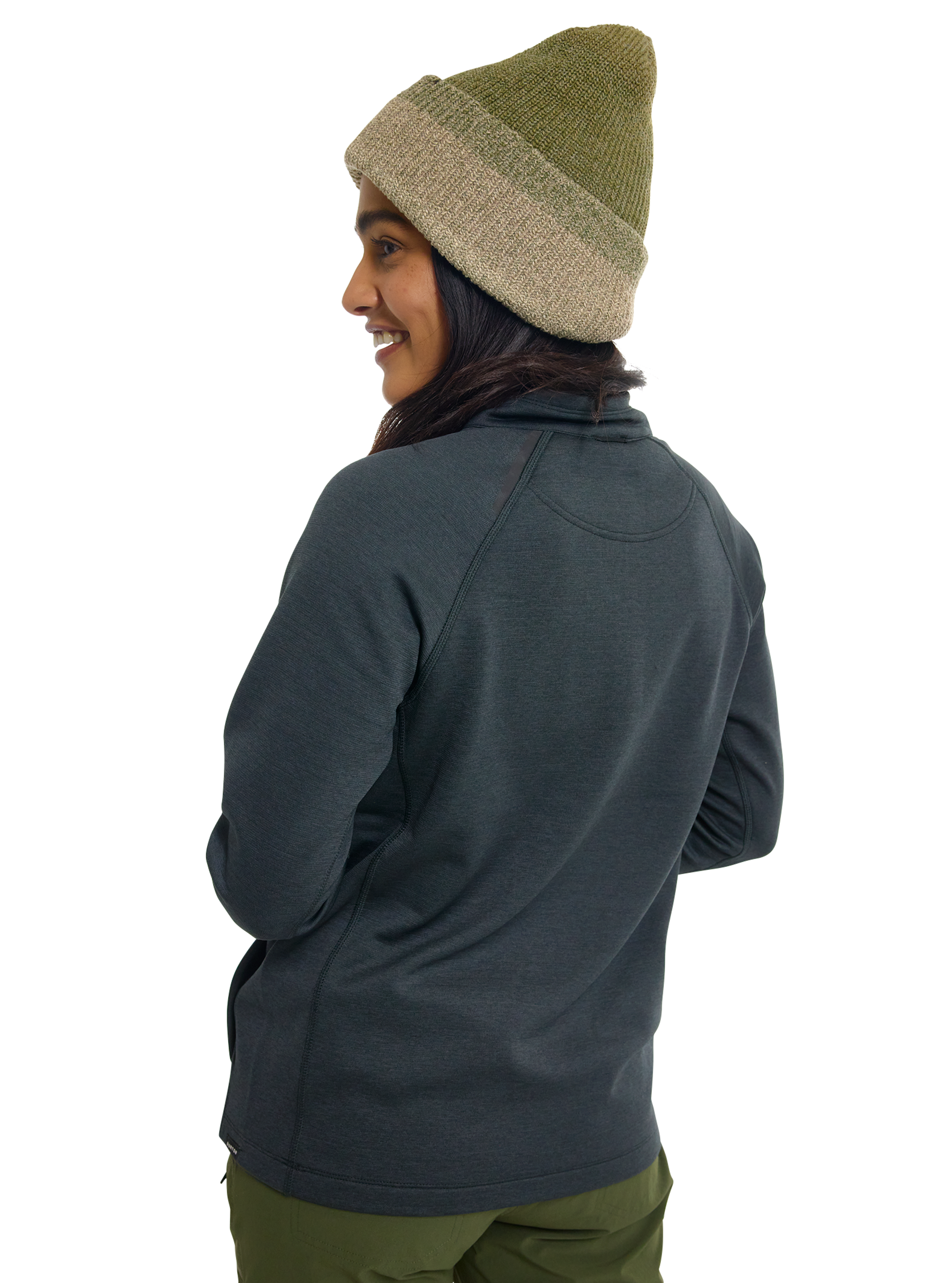 Product image of Women's Burton Multipath Grid Quarter-Zip Fleece[Variant:True Black]