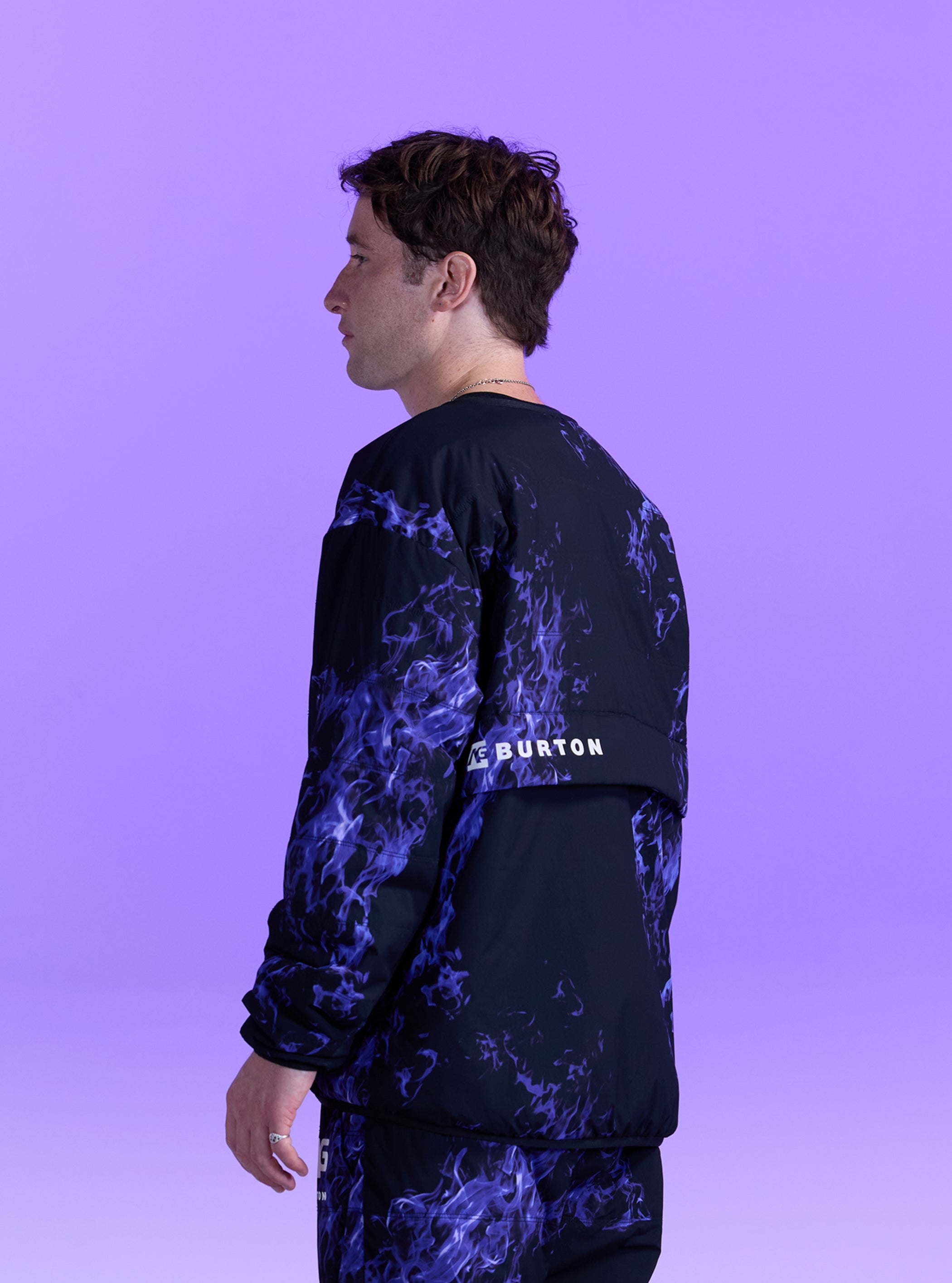 Product image of Burton AG Pinball Insulated Pullover Crewneck[Variant:Purple Flame]