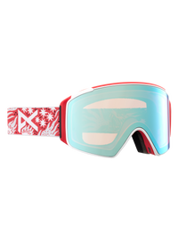 Product image of Anon M4S Low Bridge Fit Goggles (Cylindrical) + Bonus Lens + MFI® Face Mask[Variant:Frame: Joshua Noom, Lens: Perceive Variable Blue (21% / S2), Spare Lens: Perceive Cloudy Pink (53% / S1)]