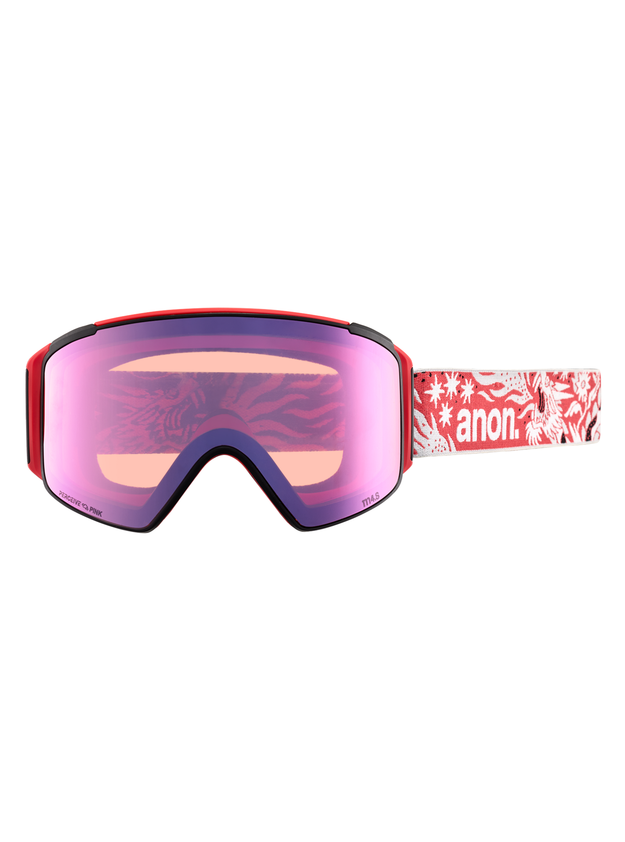 Product image of Anon M4S Low Bridge Fit Goggles (Cylindrical) + Bonus Lens + MFI® Face Mask[Variant:Frame: Joshua Noom, Lens: Perceive Variable Blue (21% / S2), Spare Lens: Perceive Cloudy Pink (53% / S1)]